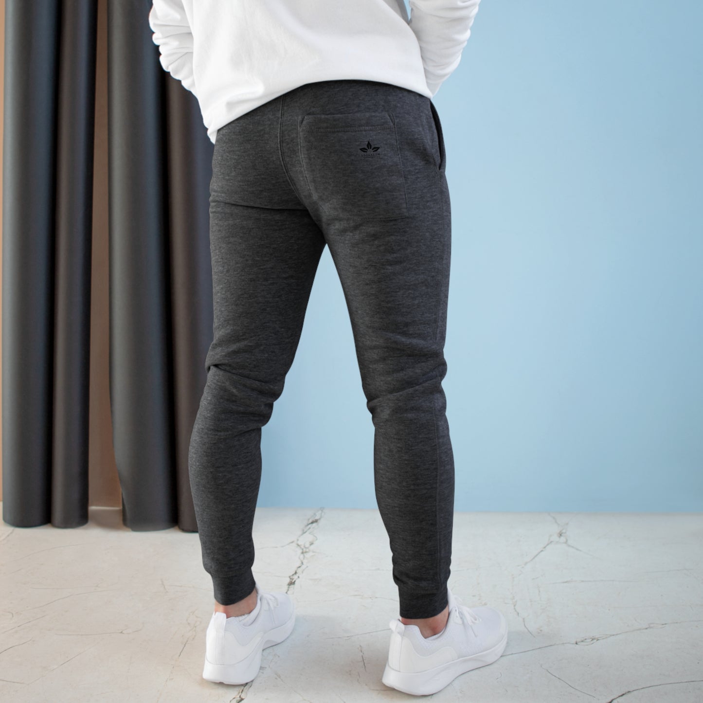 Unisex Black Logo Fleece Joggers