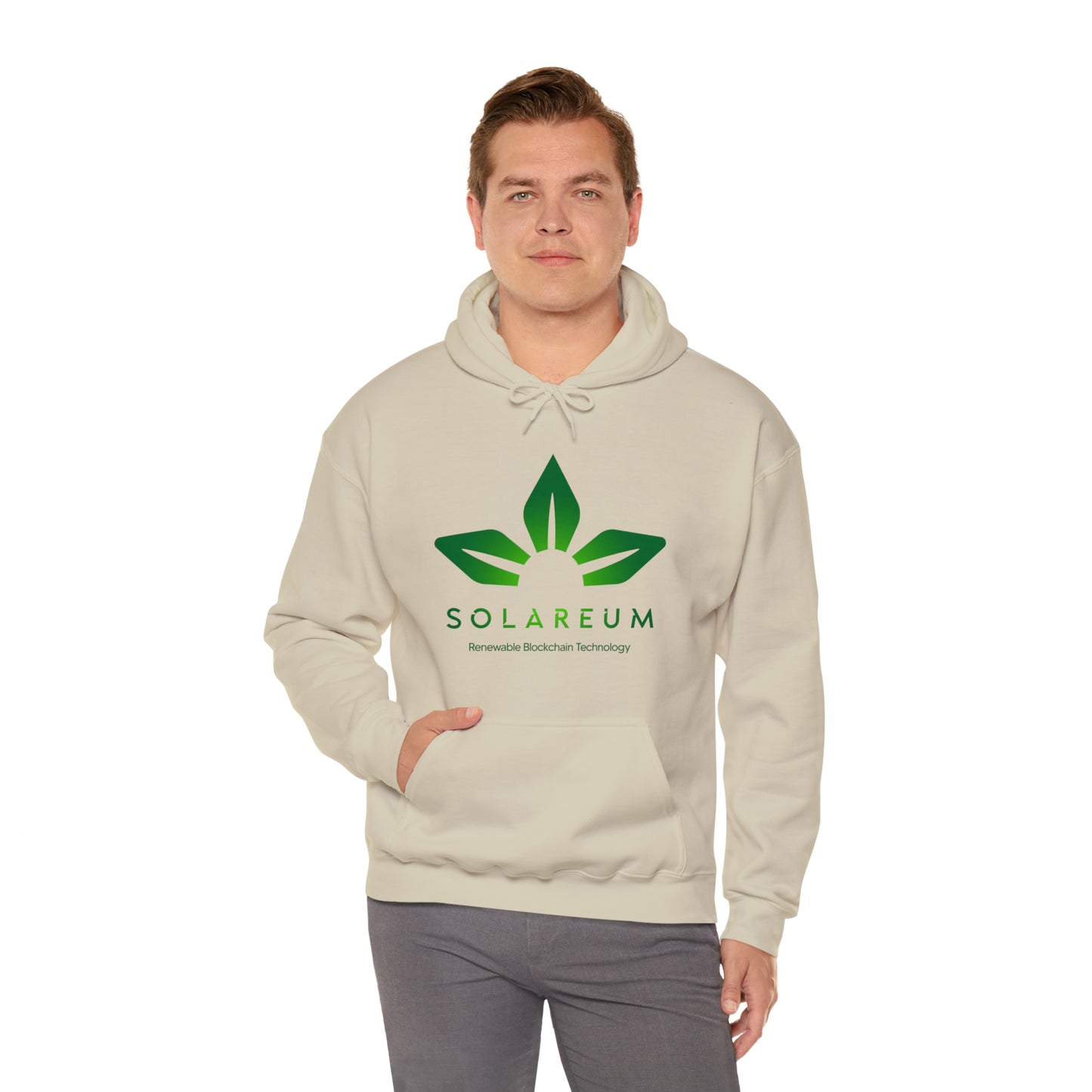 Unisex Heavy Blend™ Hooded, Green Logo, Sweatshirt