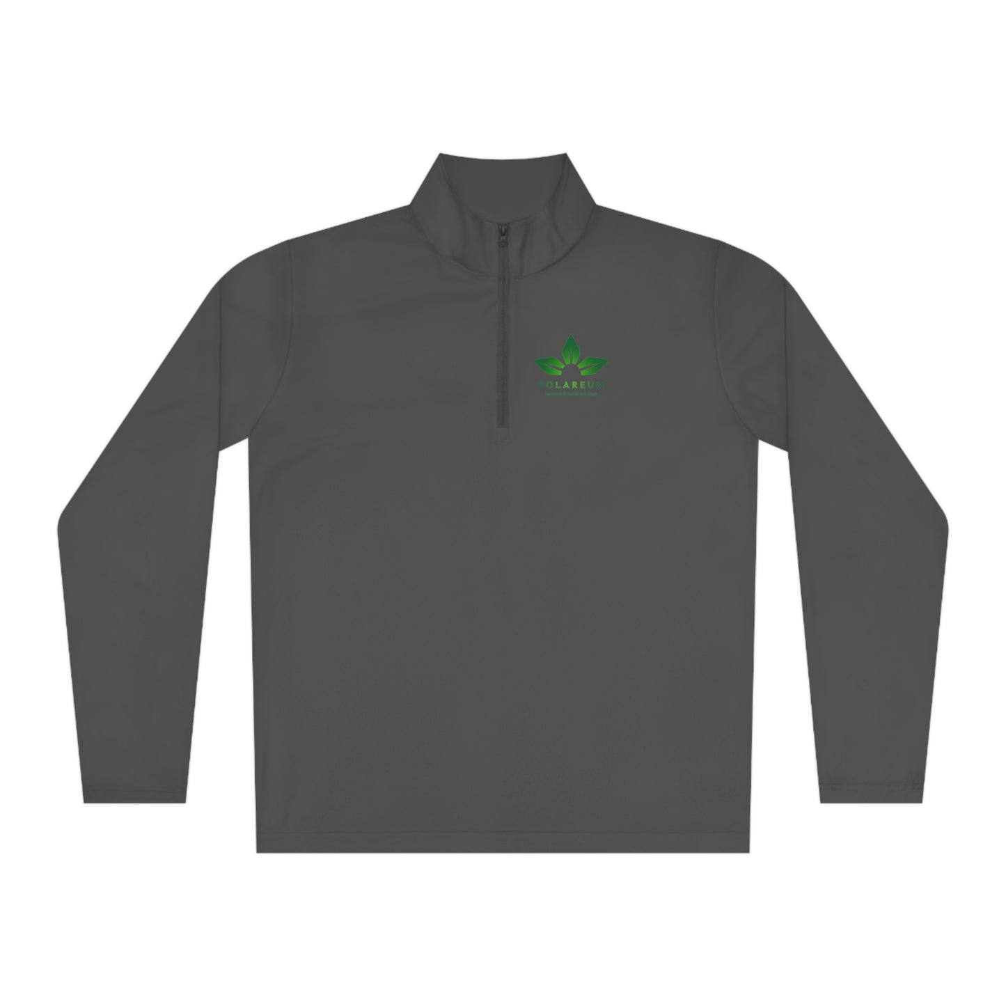 Unisex Quarter-Zip Green Logo Pullover