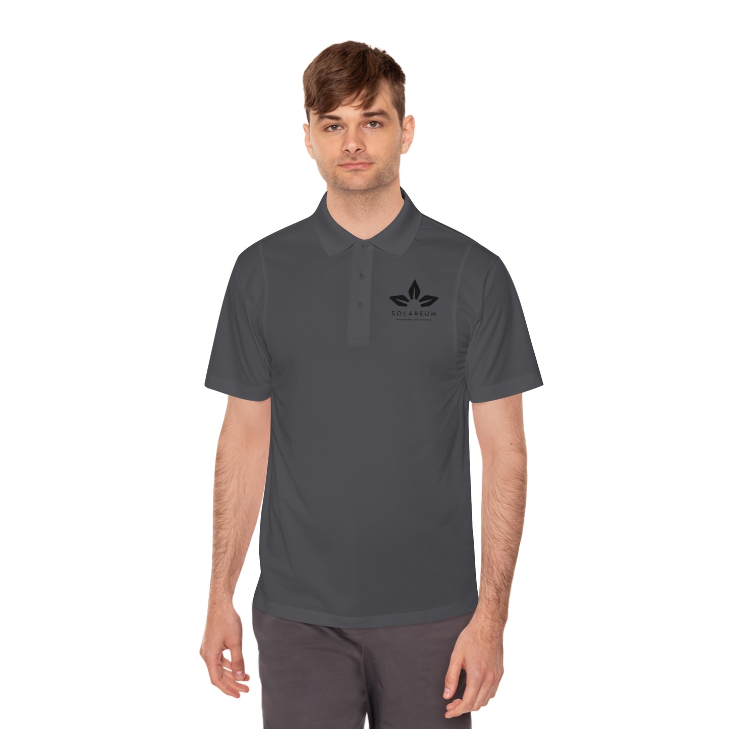 Men's Sport Polo Black Logo Shirt