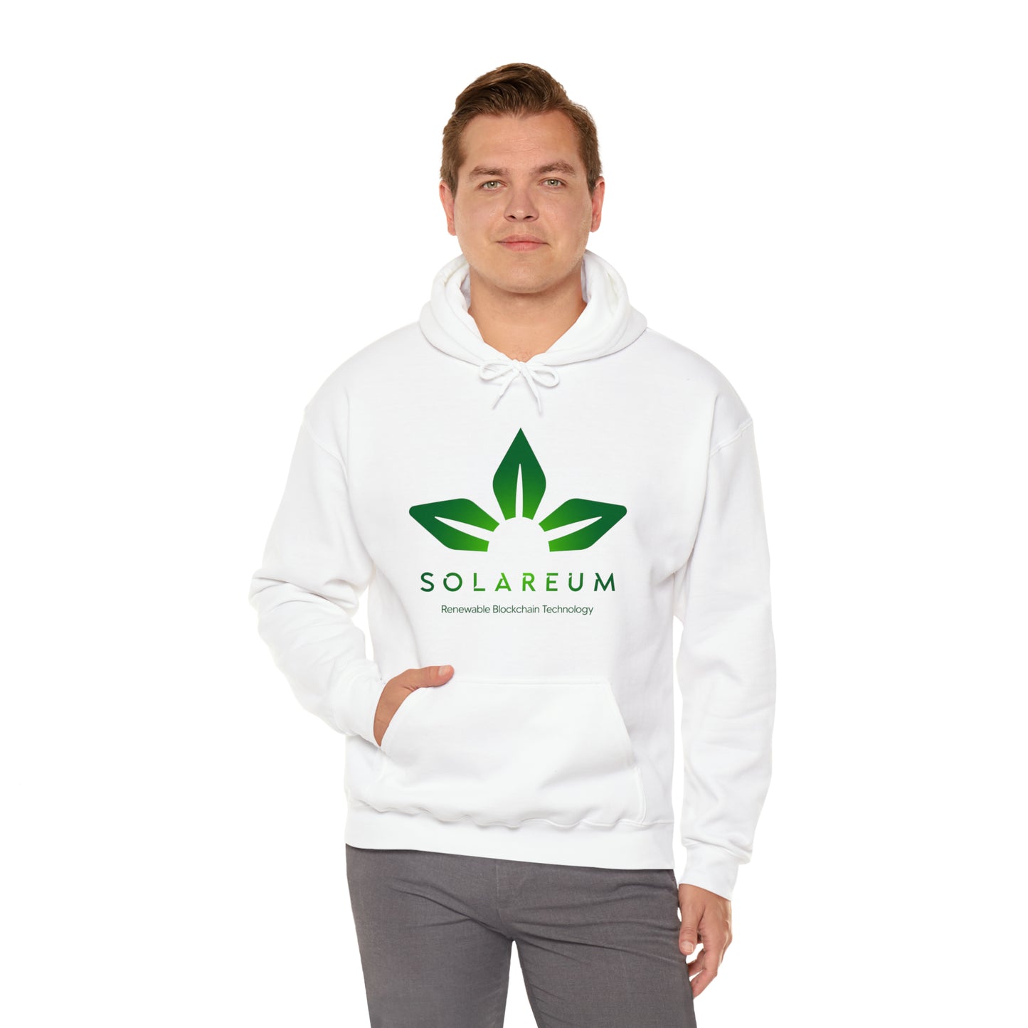 Unisex Heavy Blend™ Hooded, Green Logo, Sweatshirt