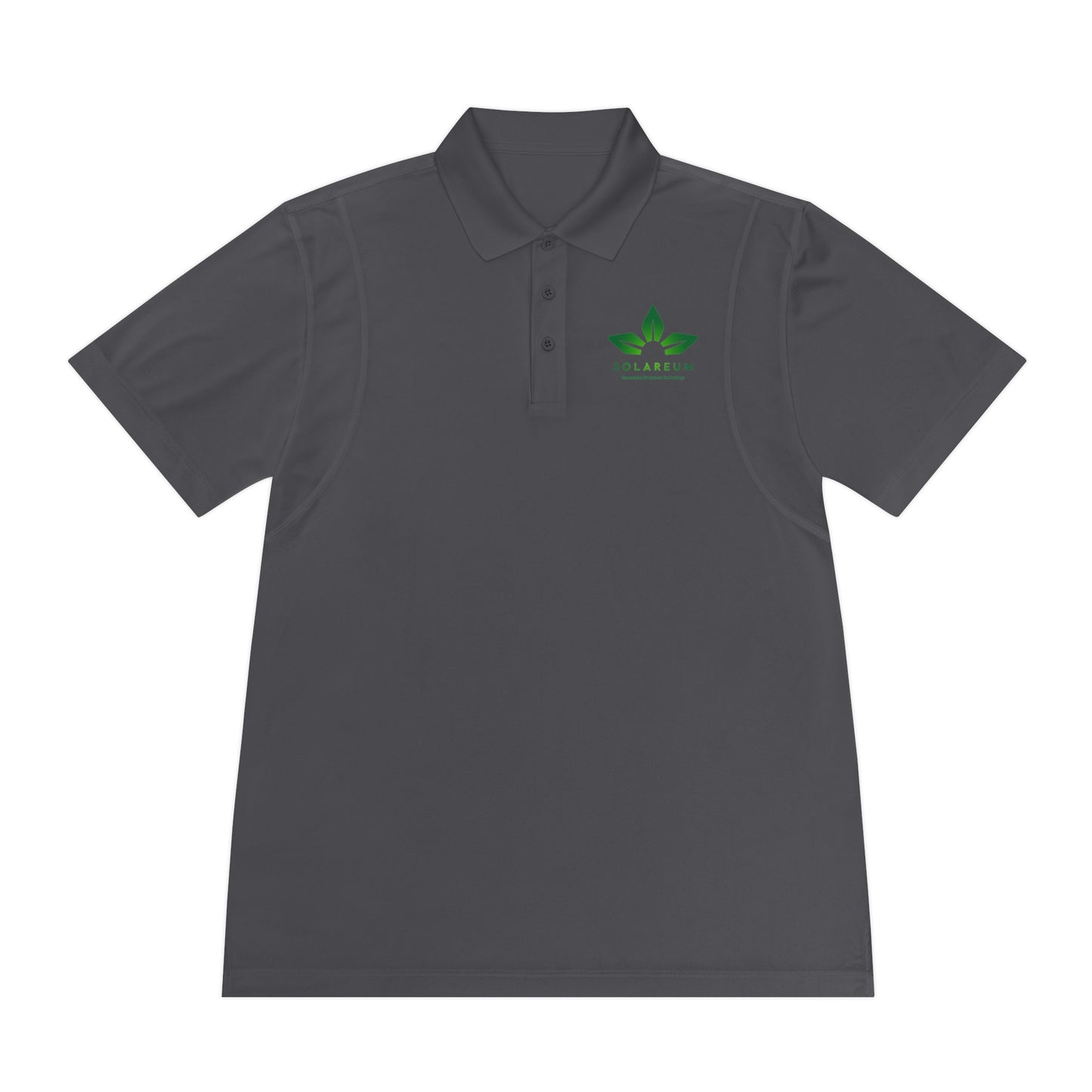 Men's Sport Pol, Green Logo Shirt