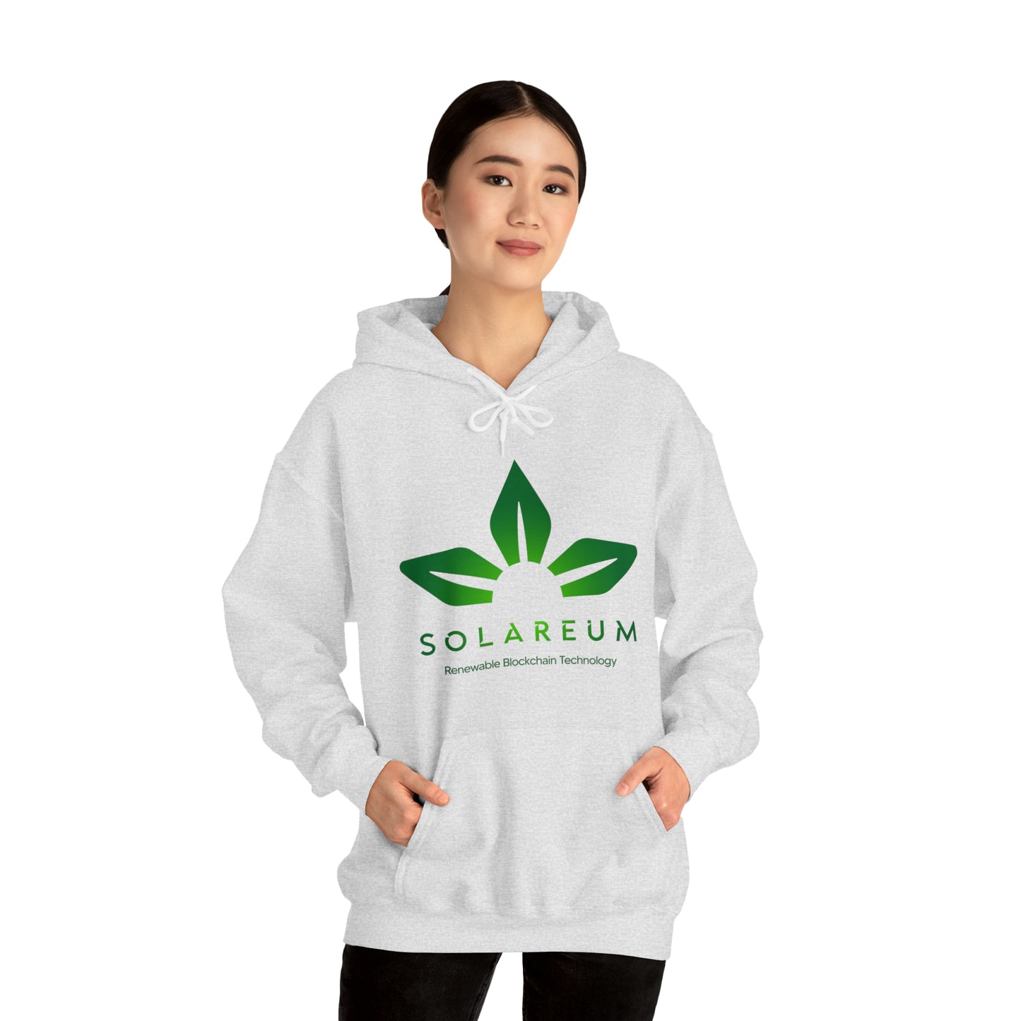 Unisex Heavy Blend™ Hooded, Green Logo, Sweatshirt