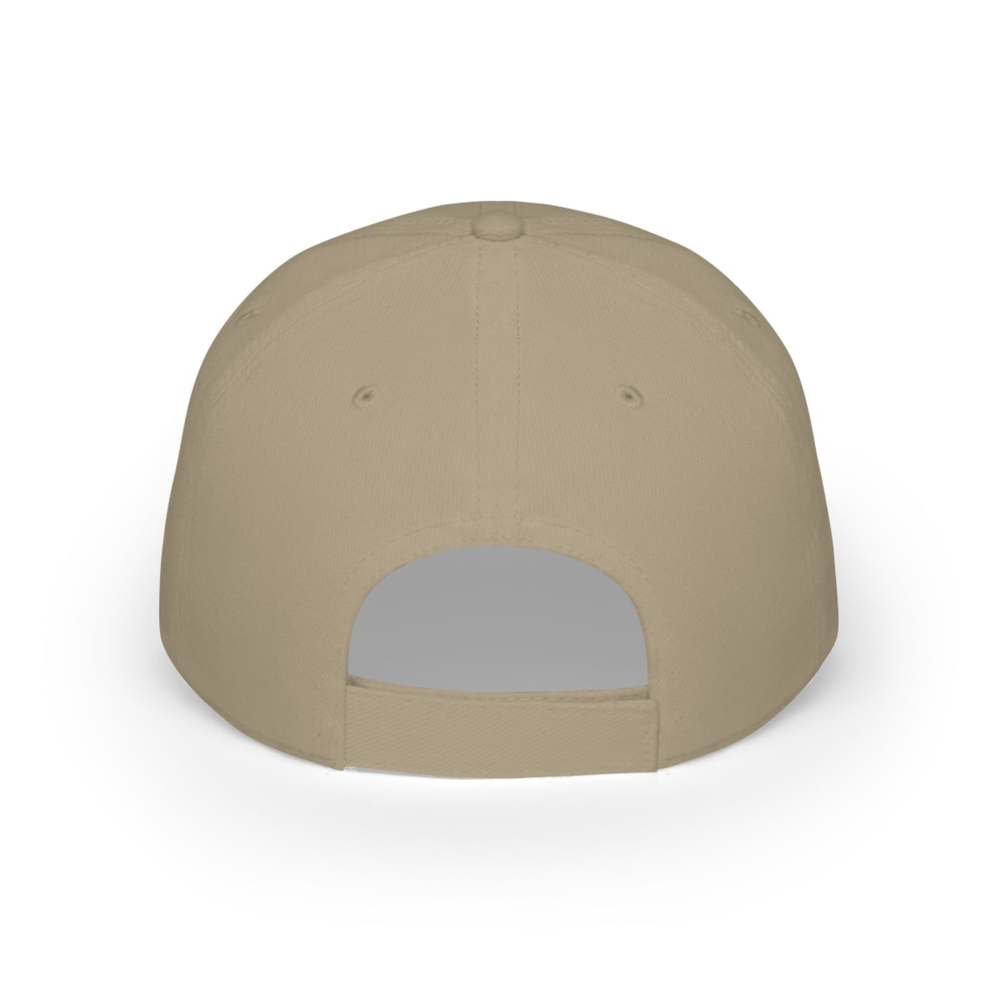 Khaki or white, Low Profile Baseball Cap, Green Logo