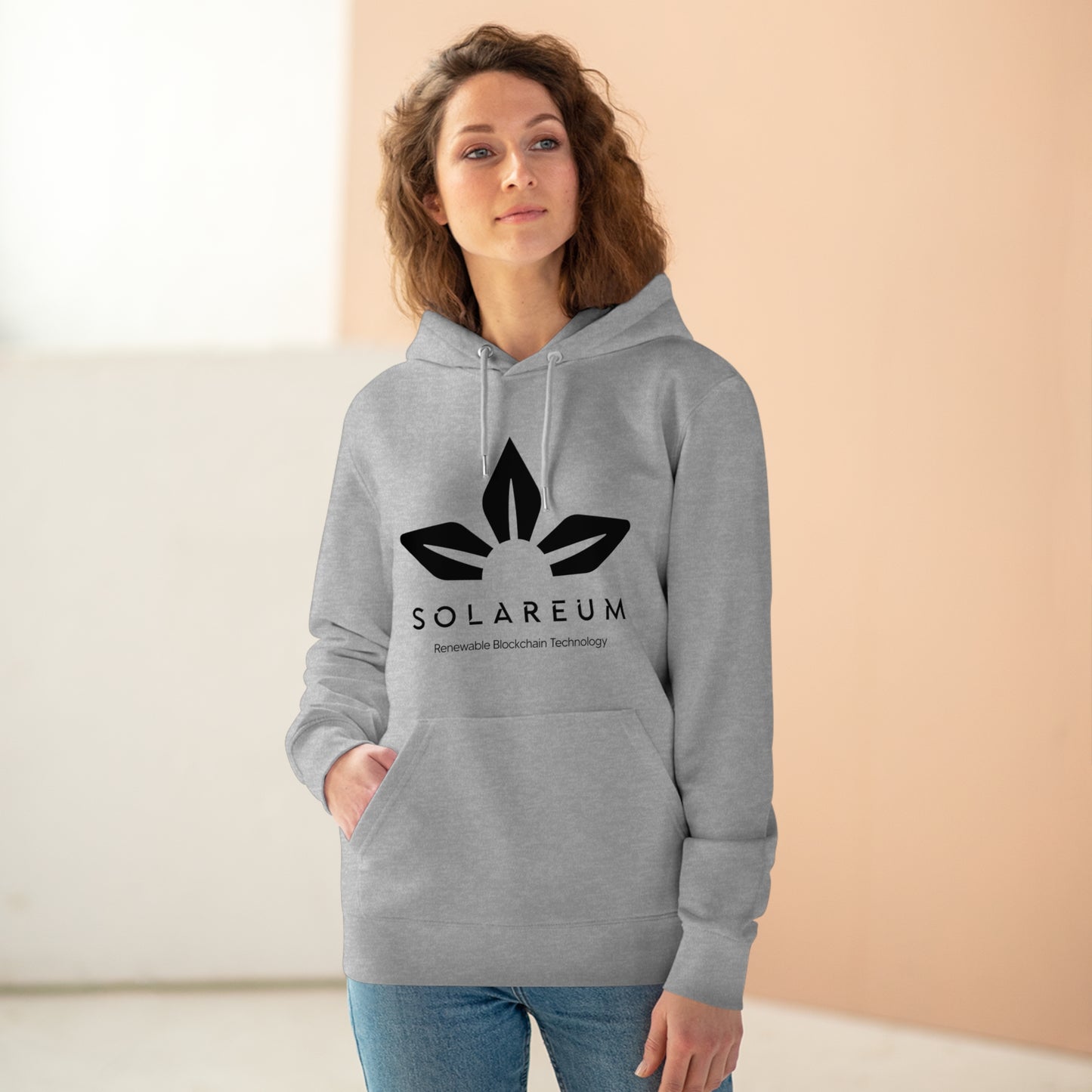 Organic Unisex Cruiser Black Logo Hoodie