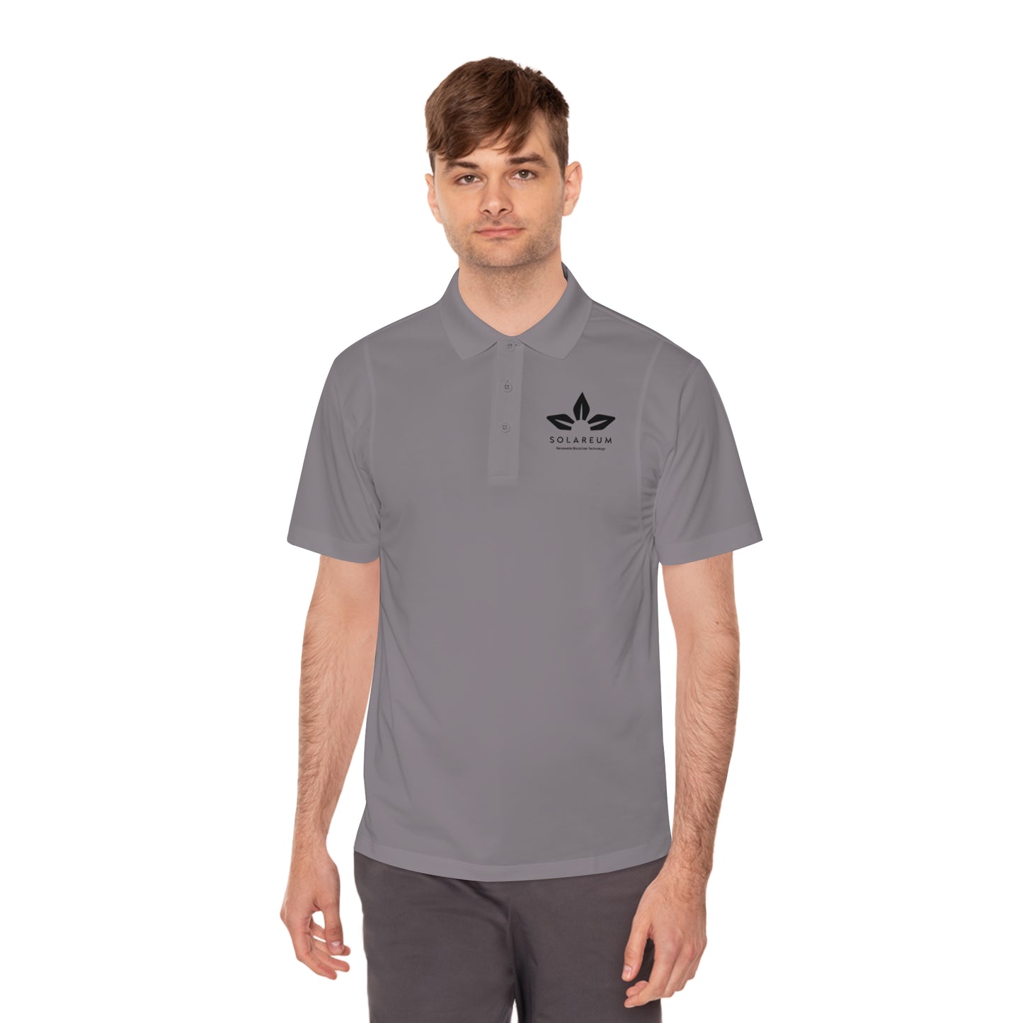 Men's Sport Polo Black Logo Shirt