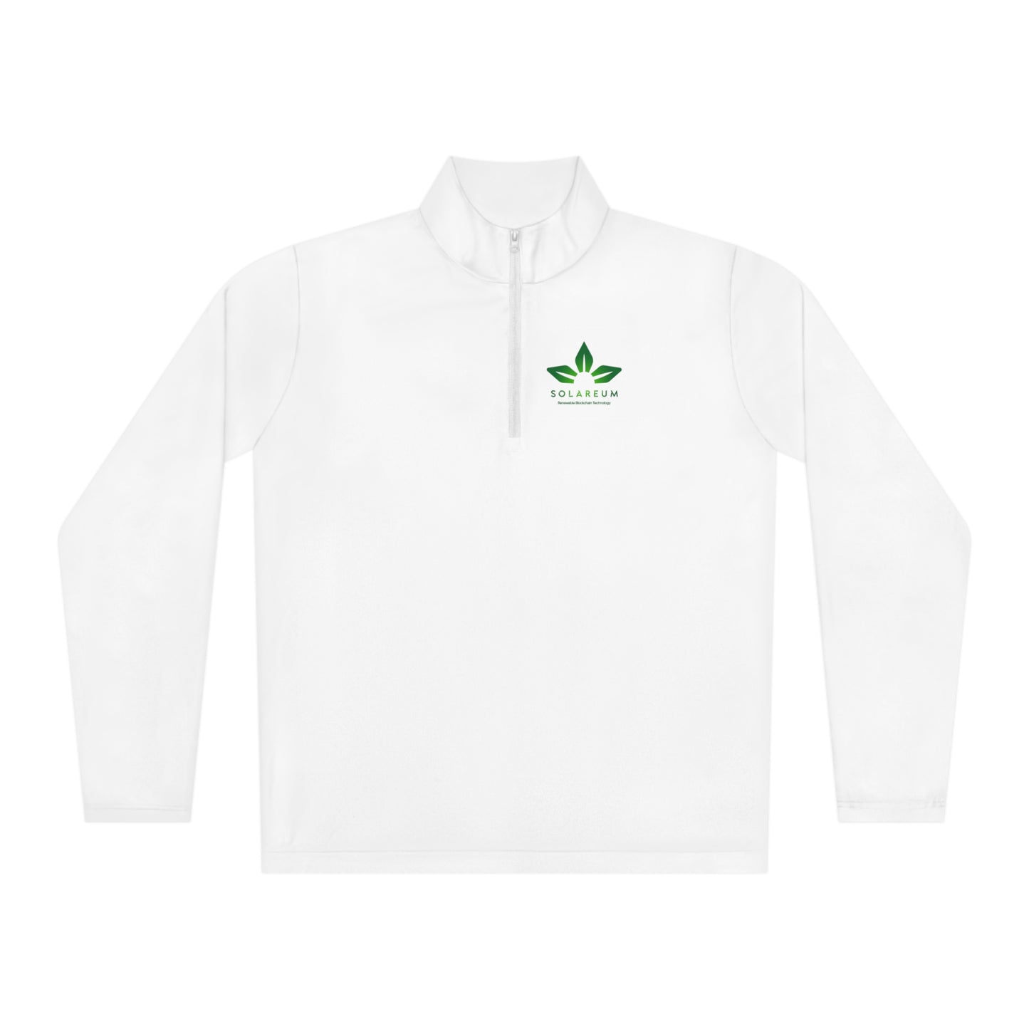 Unisex Quarter-Zip Green Logo Pullover