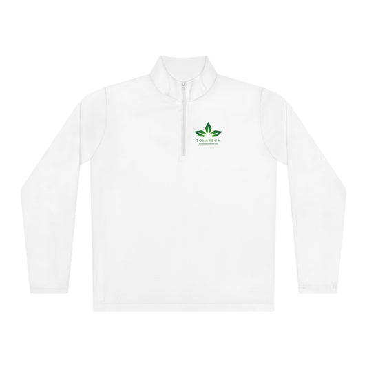 Unisex Quarter-Zip Green Logo Pullover