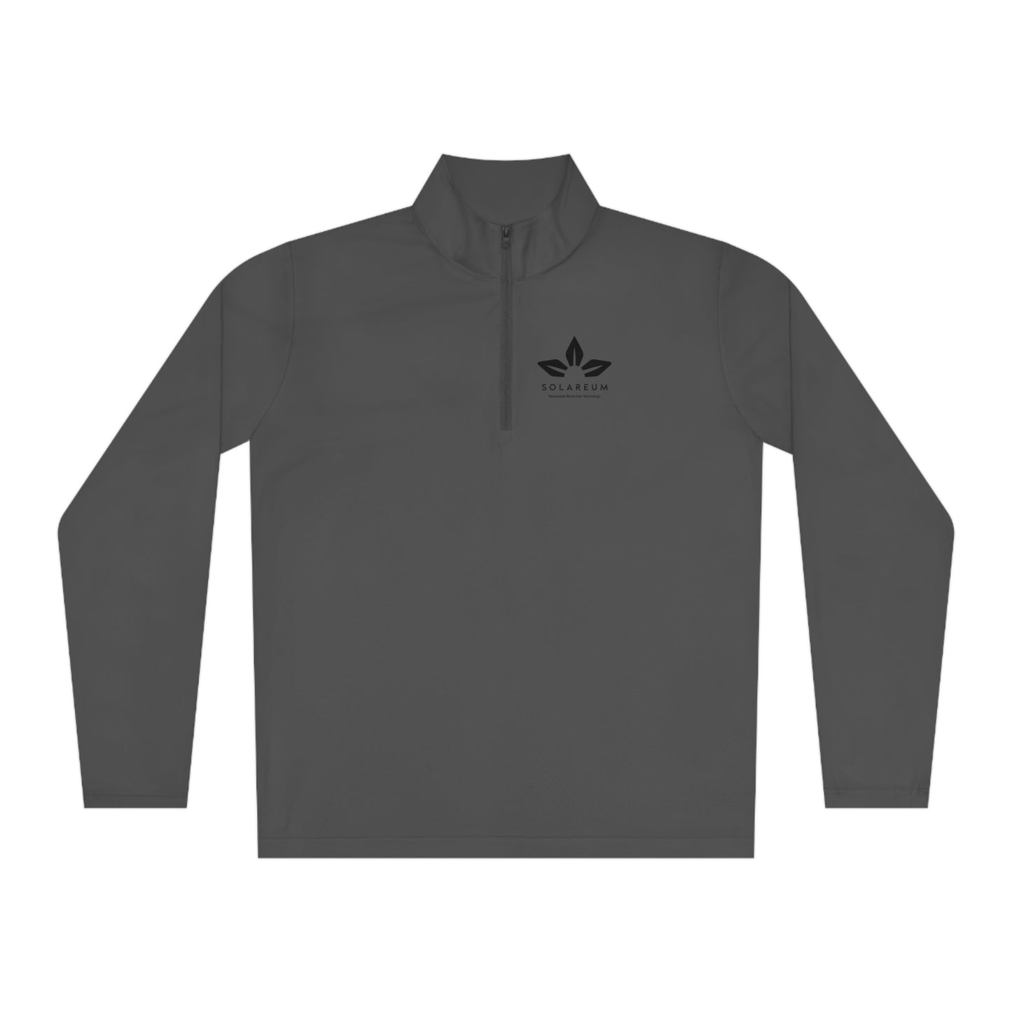 Unisex Quarter-Zip Black Logo Pullover