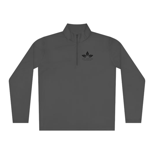 Unisex Quarter-Zip Black Logo Pullover