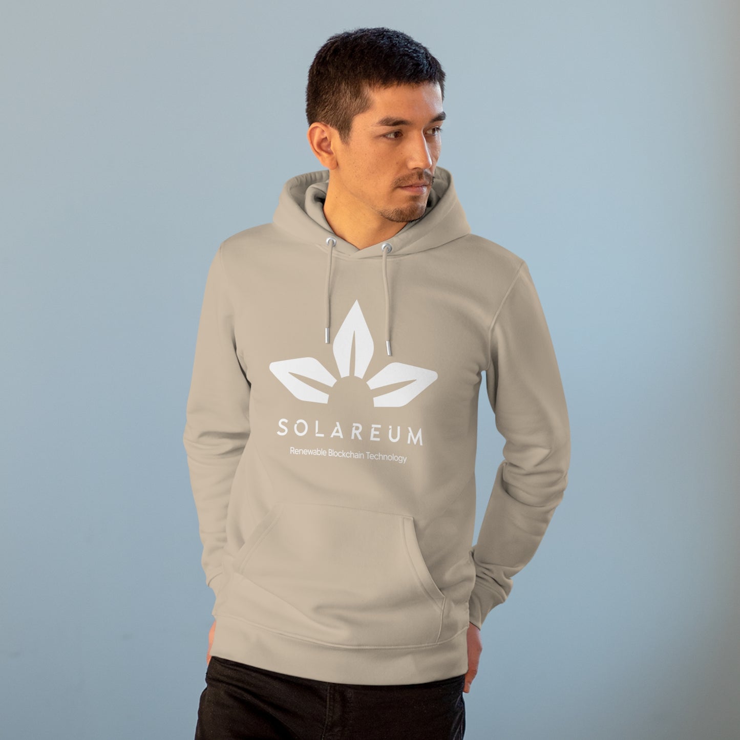 Organic Unisex Cruiser White Logo Hoodie