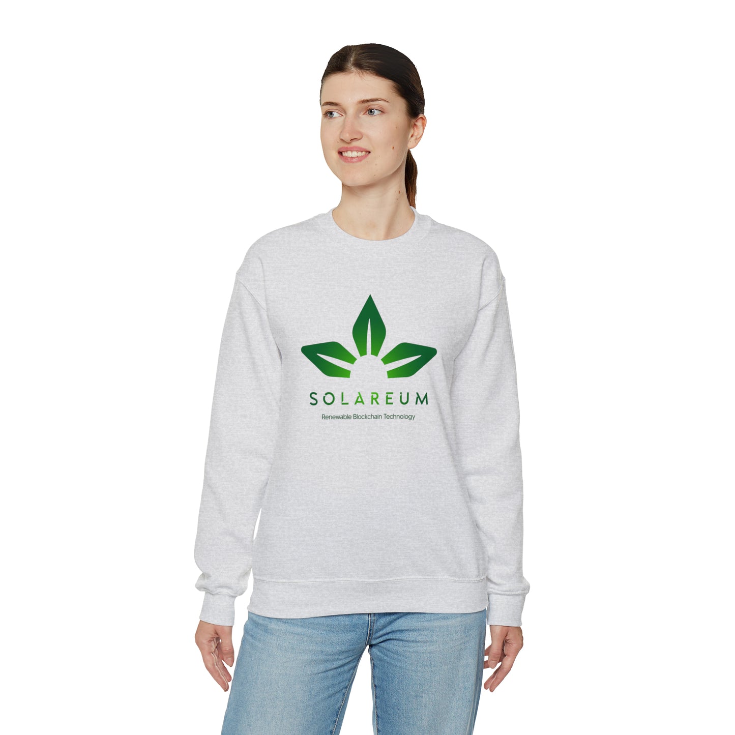 Unisex Heavy Blend™ Crewneck Green Logo Sweatshirt