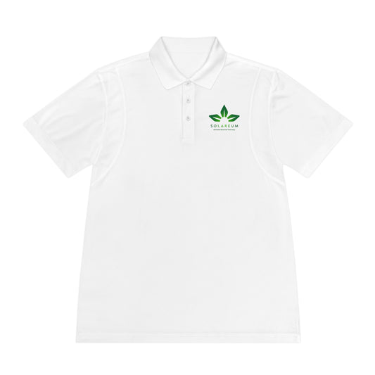 Men's Sport Pol, Green Logo Shirt