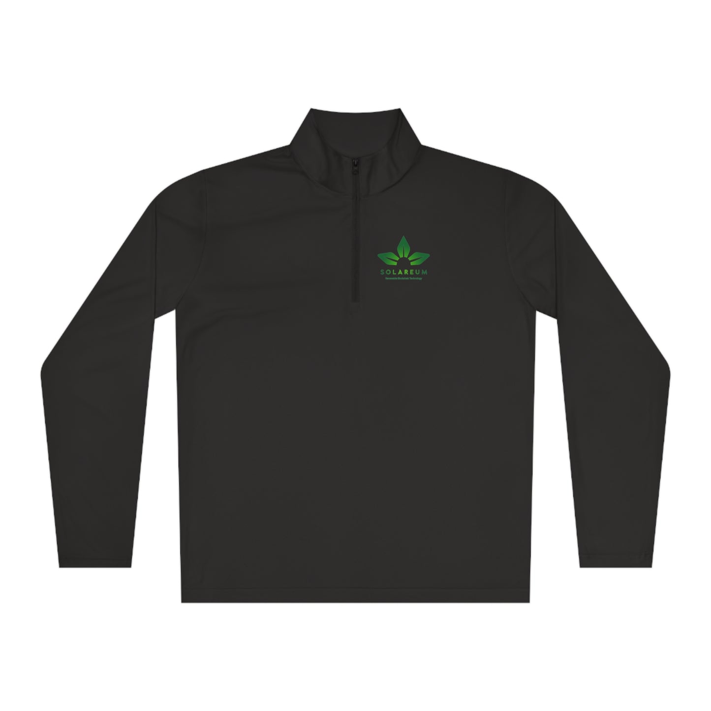 Unisex Quarter-Zip Green Logo Pullover