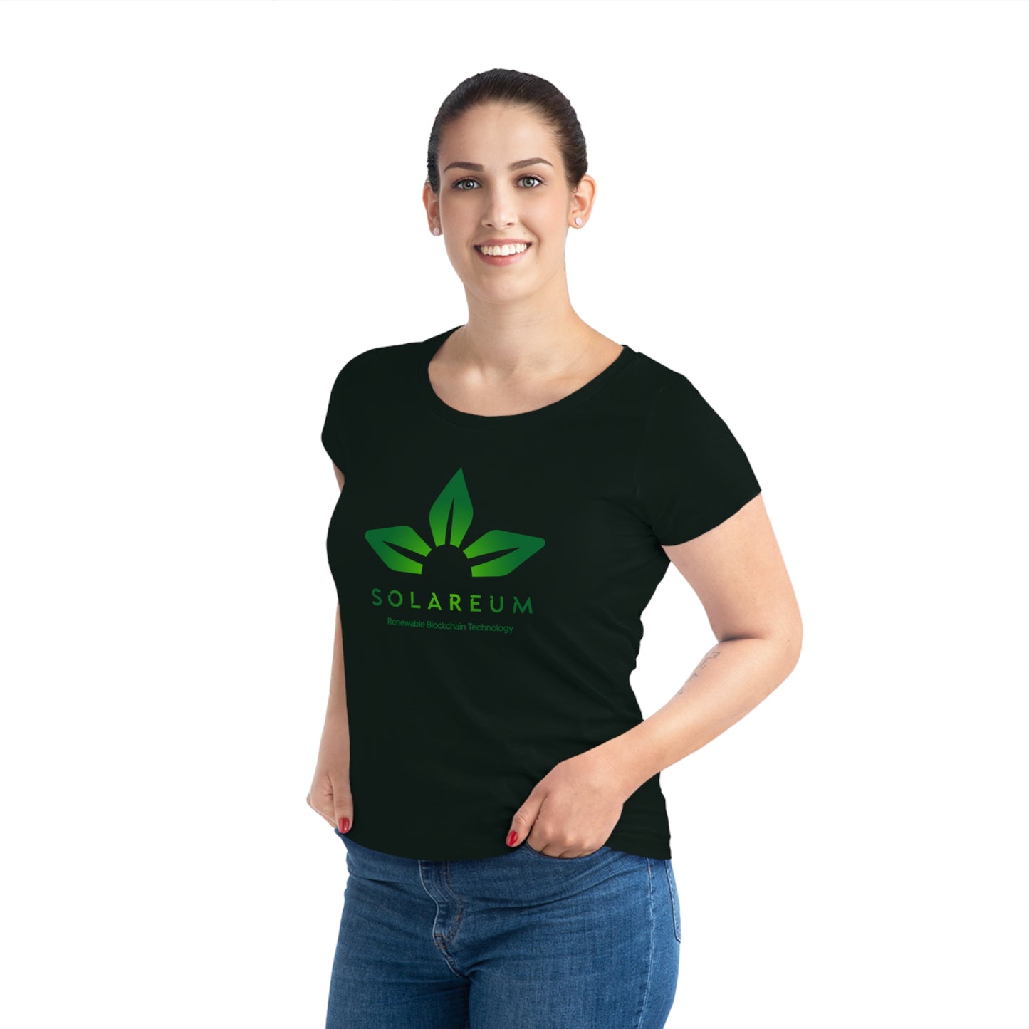 Women's Jazzer, Green Logo T-shirt