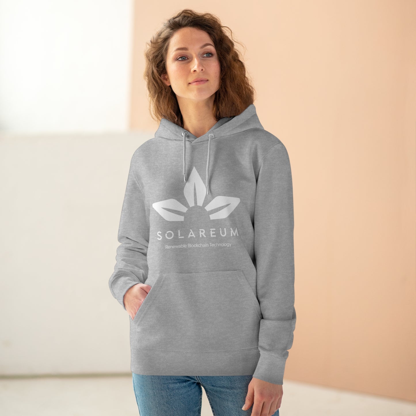 Organic Unisex Cruiser White Logo Hoodie