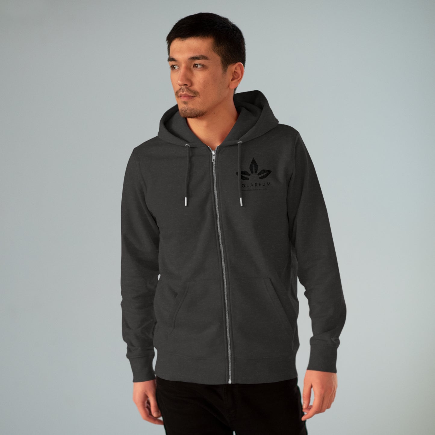 Men's Cultivator Black Logo Zip Hoodie