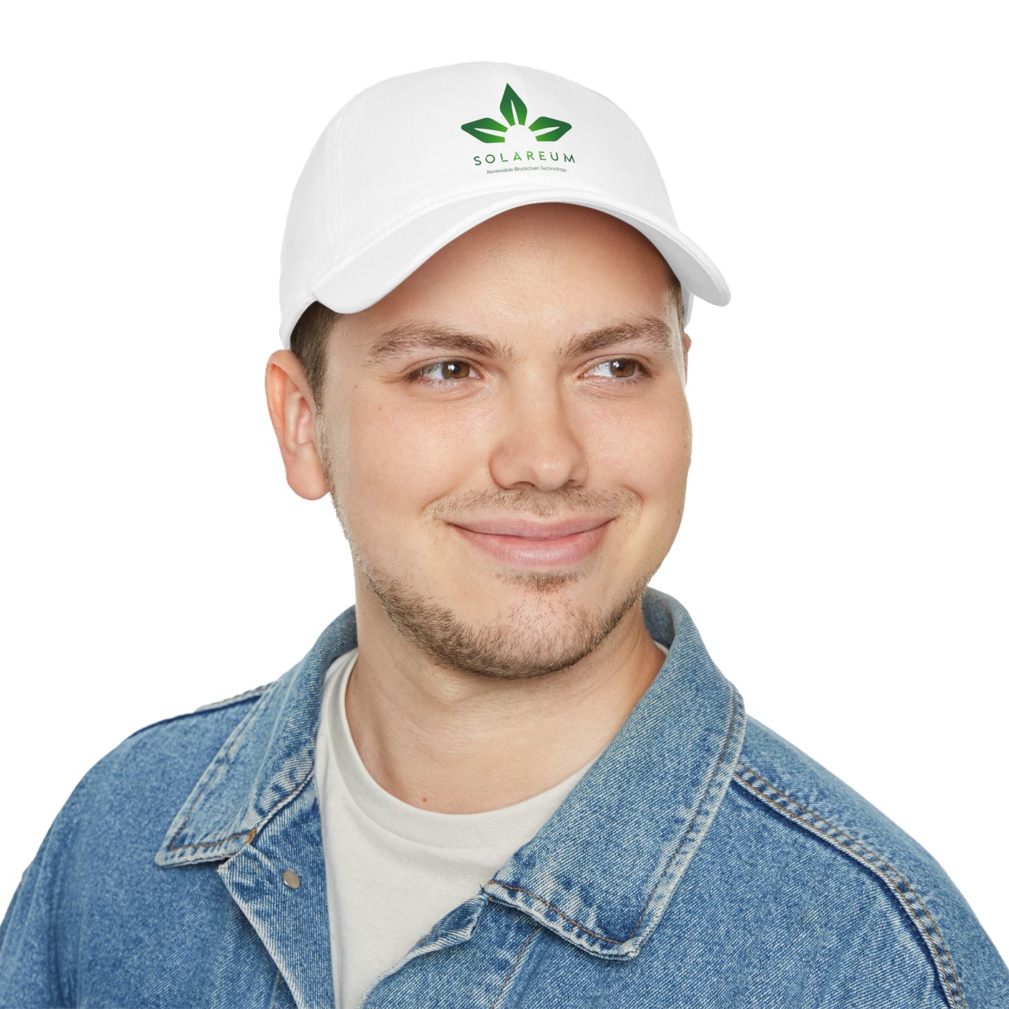 Low Profile Baseball Cap, Green Logo