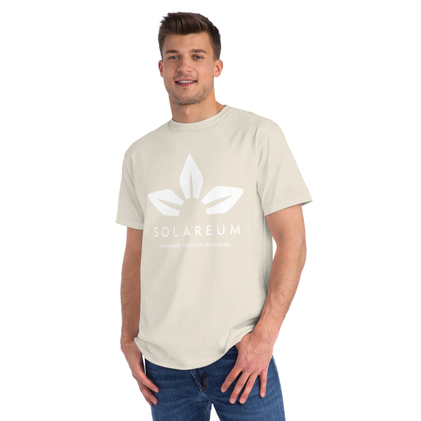 Organic Unisex Classic White Logo T-Shirt