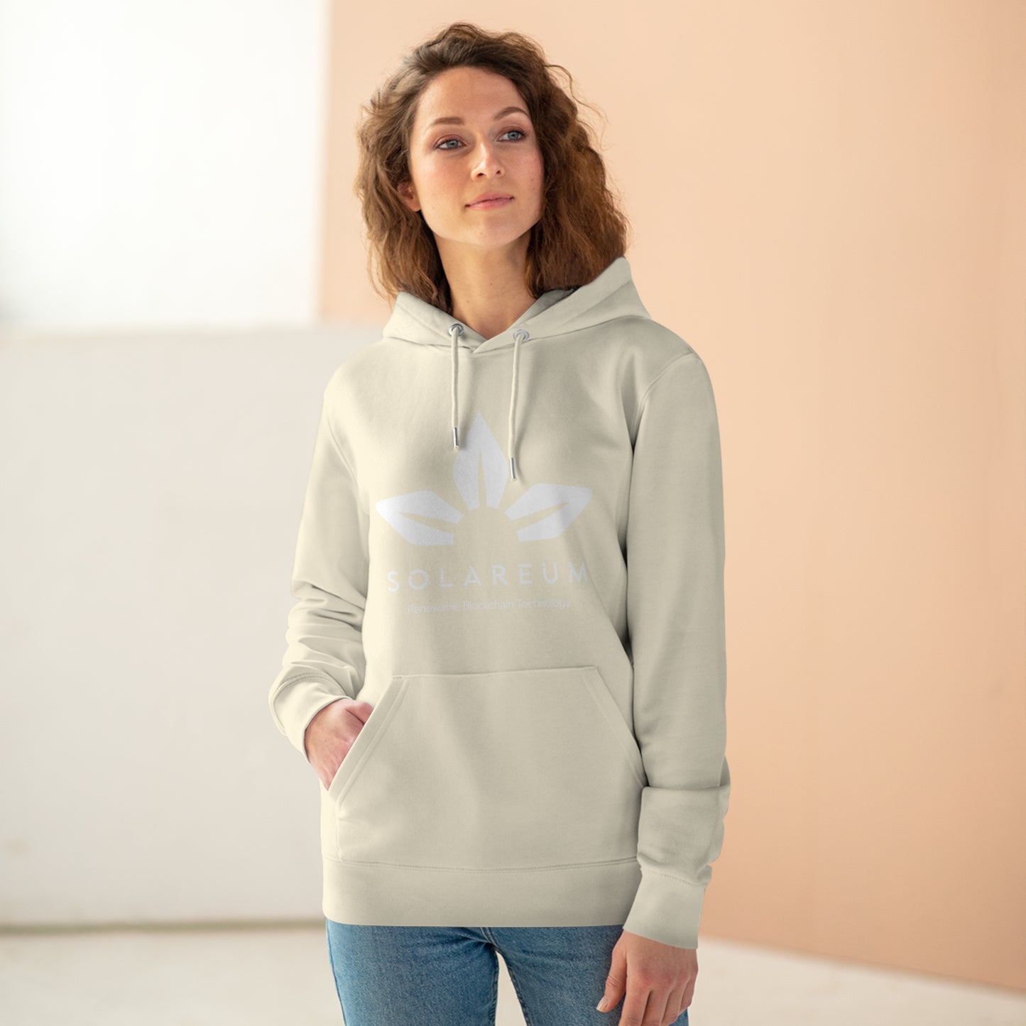 Organic Unisex Cruiser White Logo Hoodie