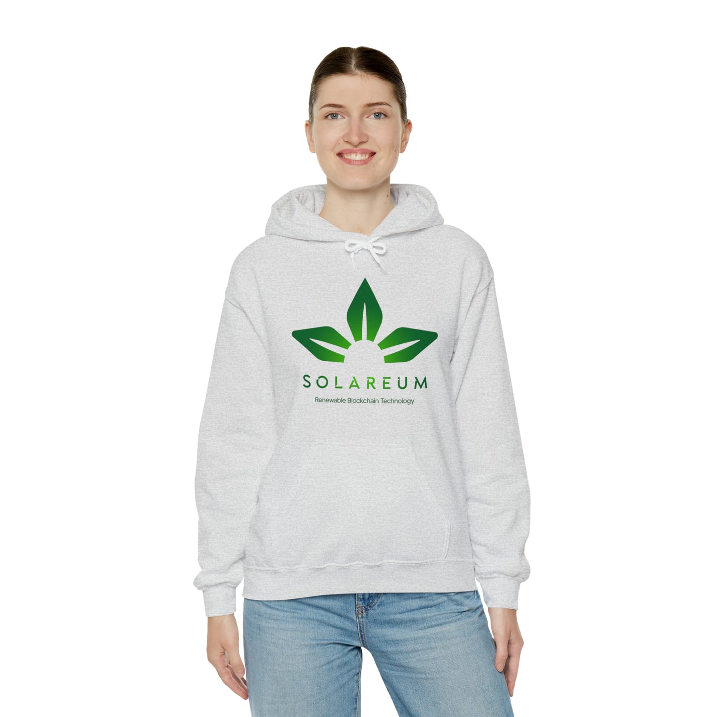 Unisex Heavy Blend™ Hooded, Green Logo, Sweatshirt