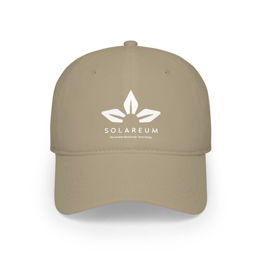 Khaki, Low Profile Baseball Cap, White Logo