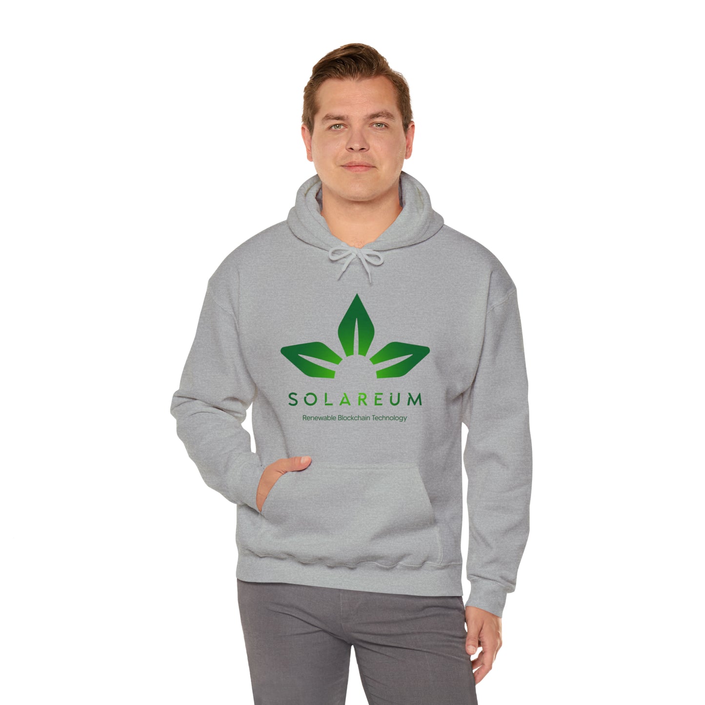 Unisex Heavy Blend™ Hooded, Green Logo, Sweatshirt