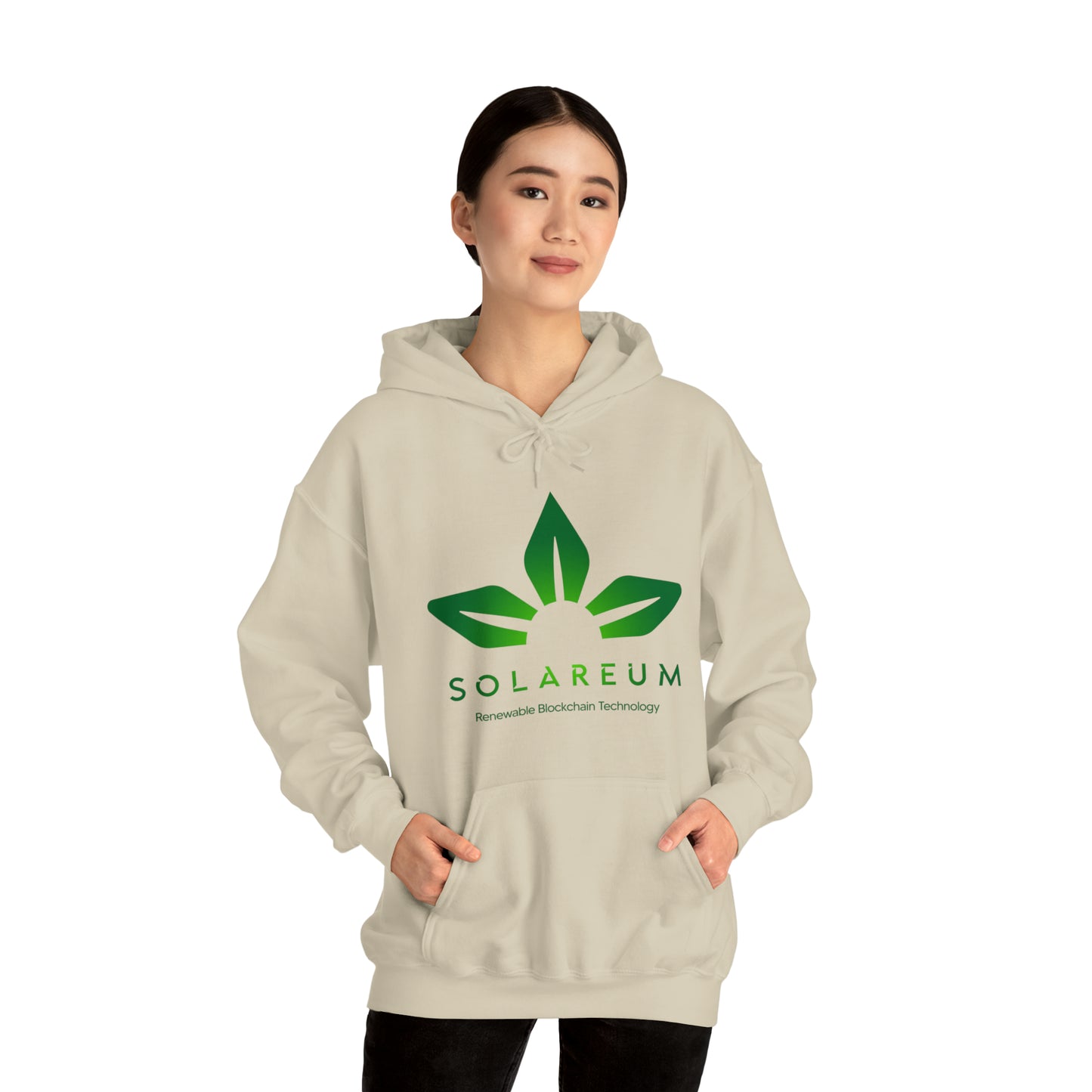 Unisex Heavy Blend™ Hooded, Green Logo, Sweatshirt