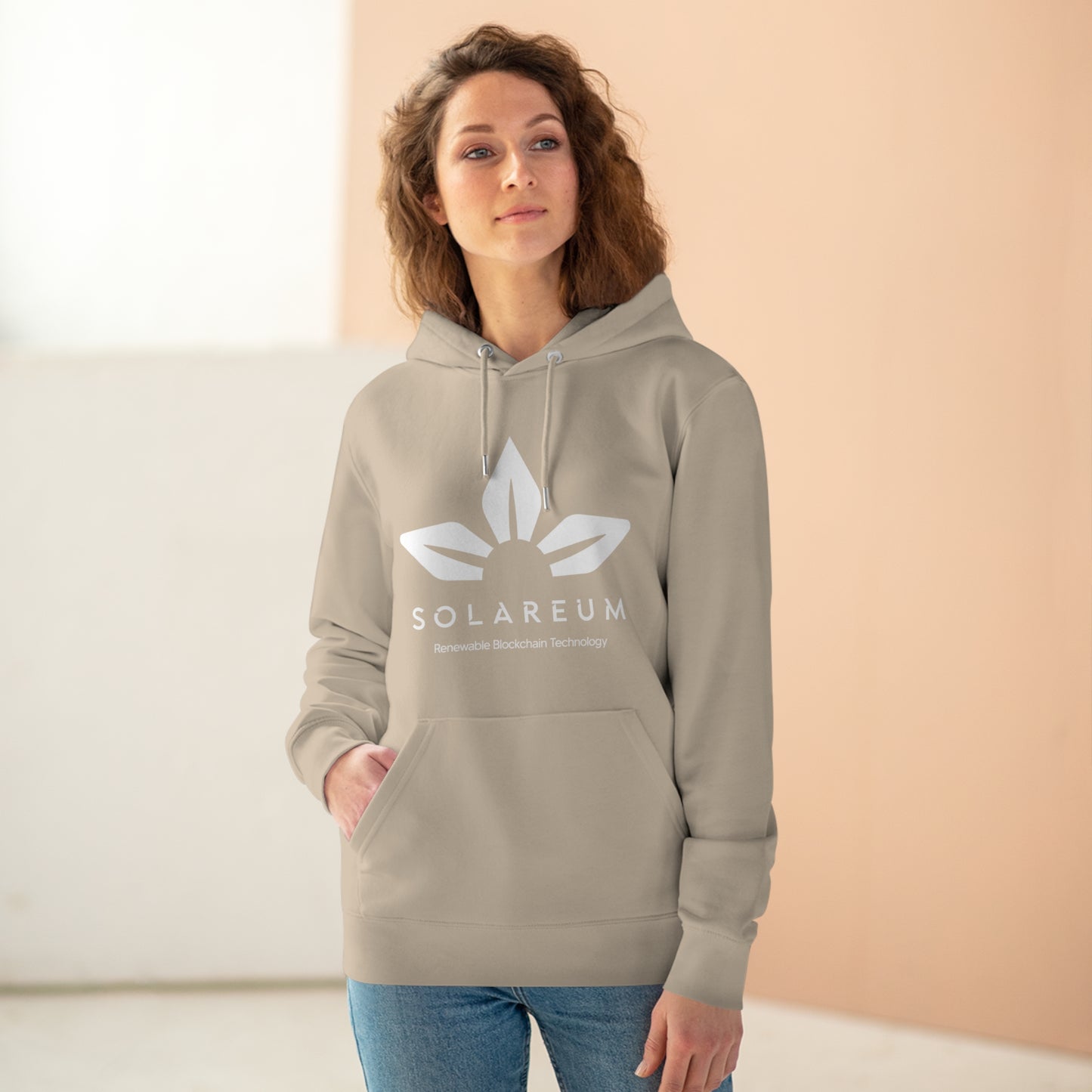 Organic Unisex Cruiser White Logo Hoodie