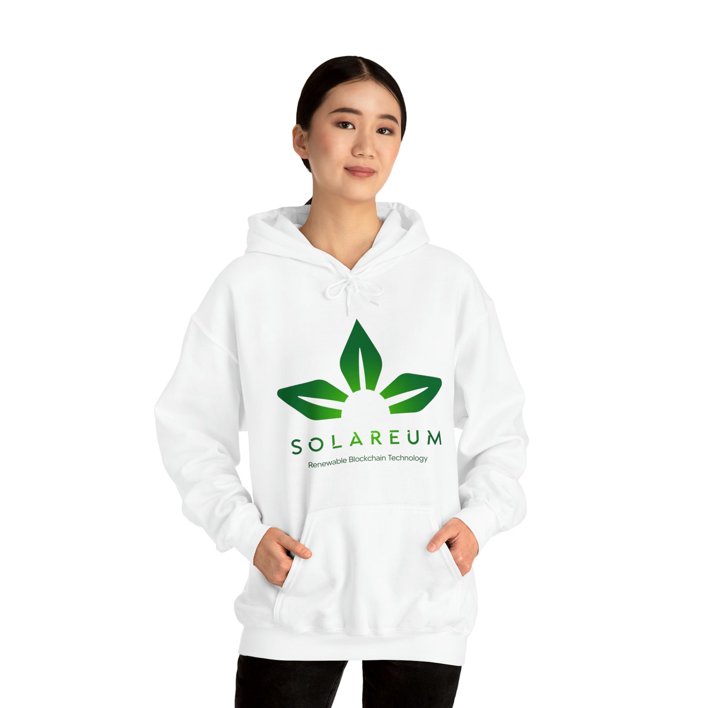 Unisex Heavy Blend™ Hooded, Green Logo, Sweatshirt