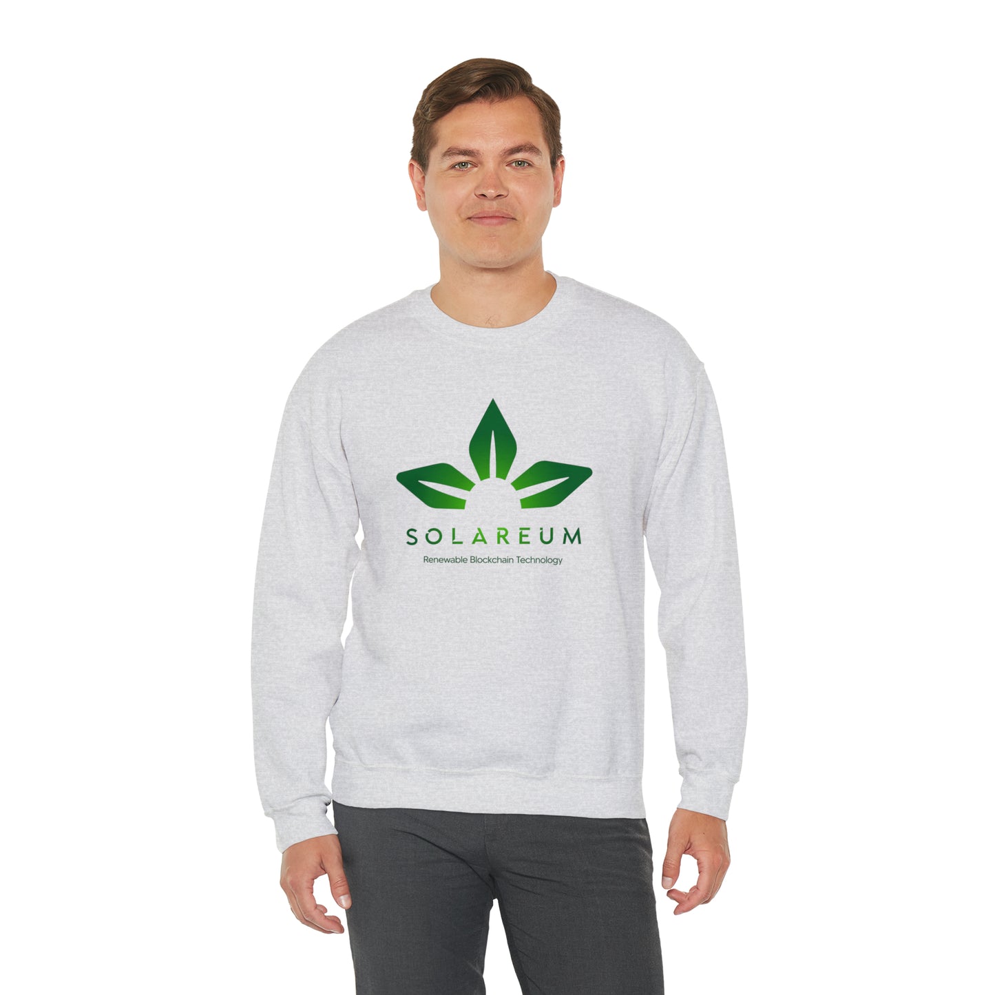 Unisex Heavy Blend™ Crewneck Green Logo Sweatshirt