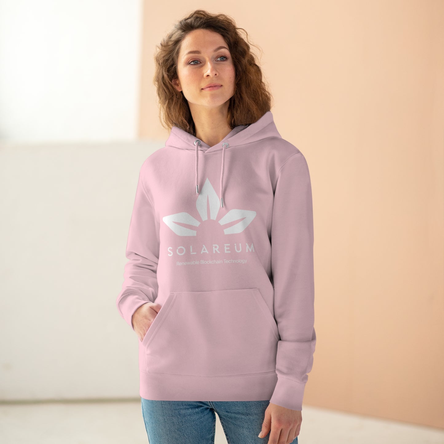 Organic Unisex Cruiser White Logo Hoodie