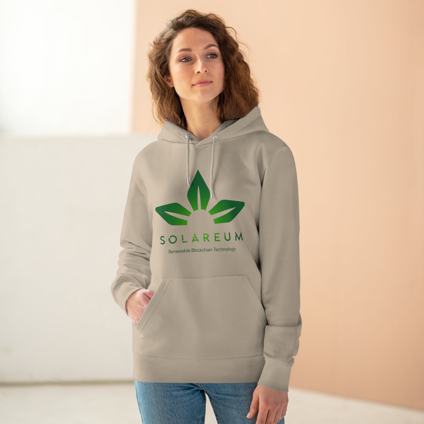 Organic Unisex Cruiser Green Logo Hoodie