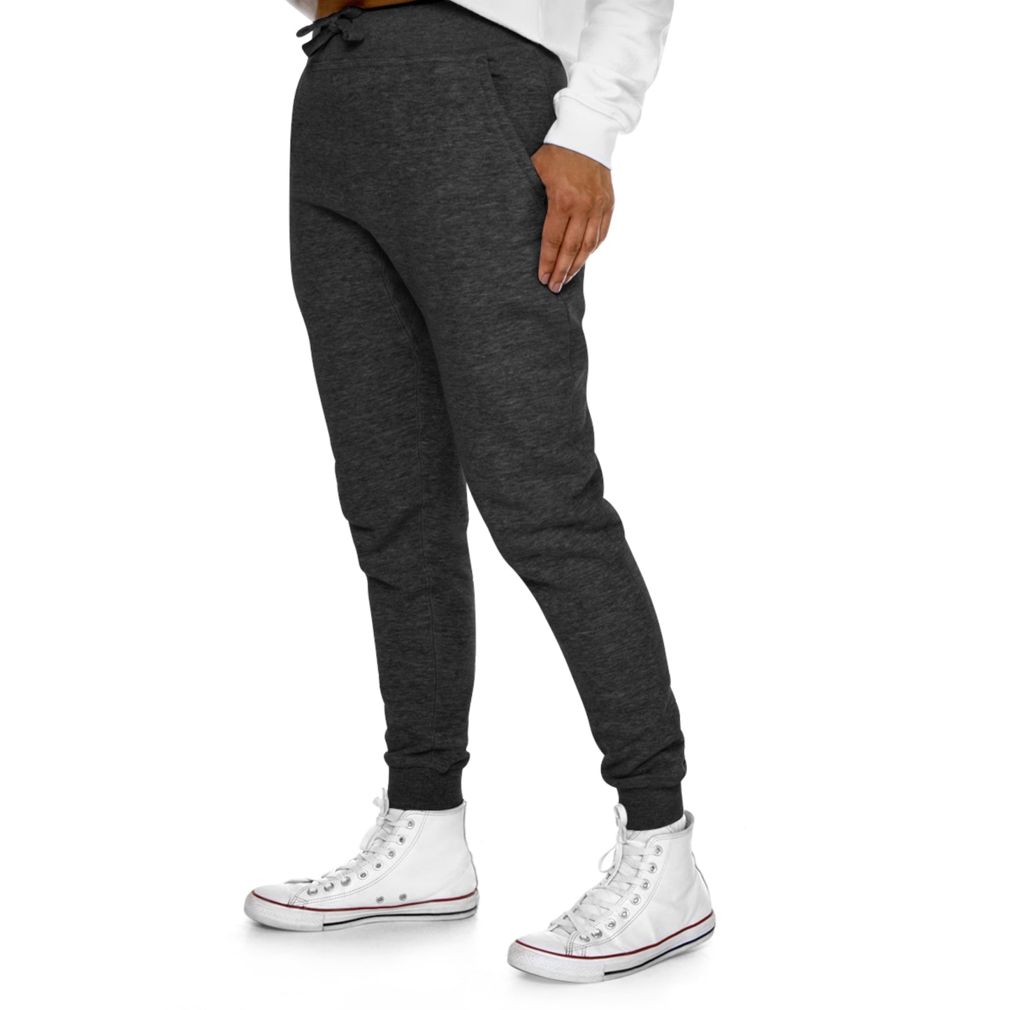 Unisex Black Logo Fleece Joggers