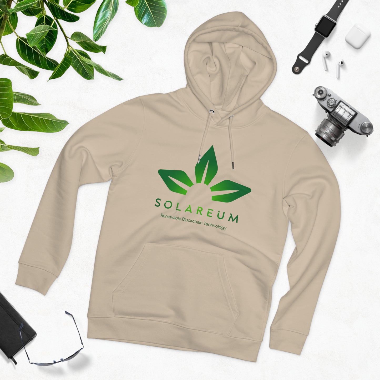 Organic Unisex Cruiser Green Logo Hoodie