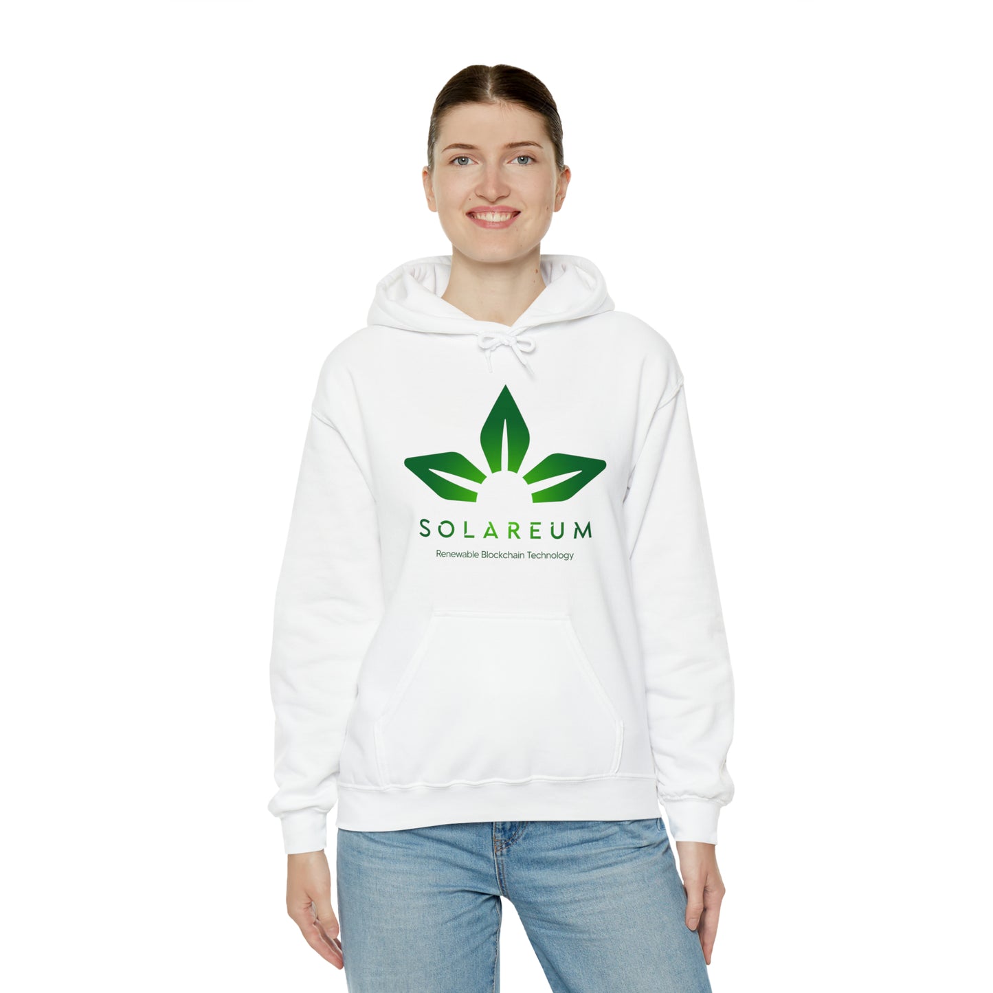 Unisex Heavy Blend™ Hooded, Green Logo, Sweatshirt