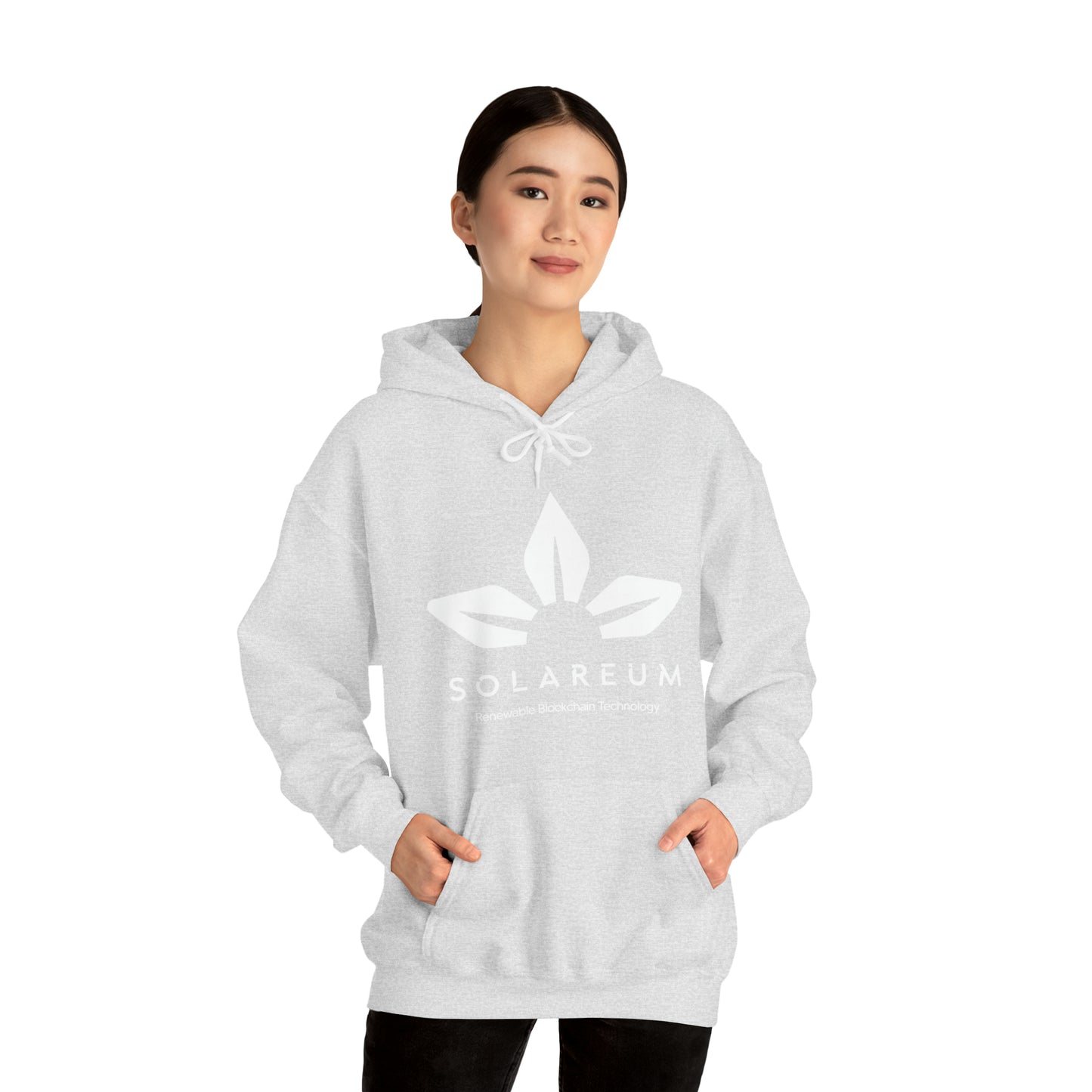 Unisex Heavy Blend™ Hooded, White Logo, Sweatshirt