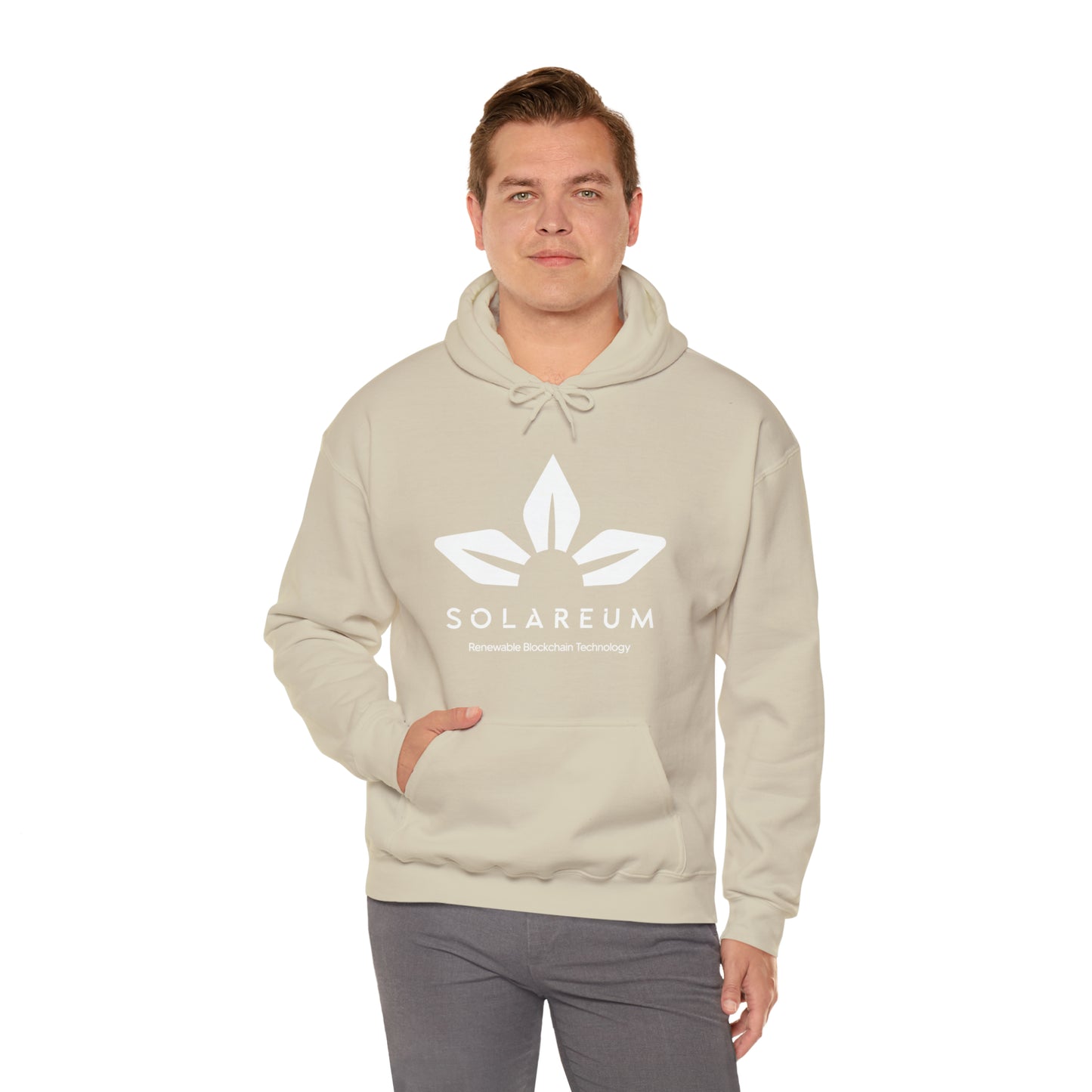 Unisex Heavy Blend™ Hooded, White Logo, Sweatshirt