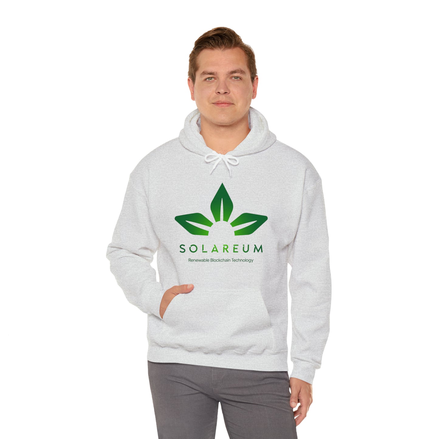 Unisex Heavy Blend™ Hooded, Green Logo, Sweatshirt