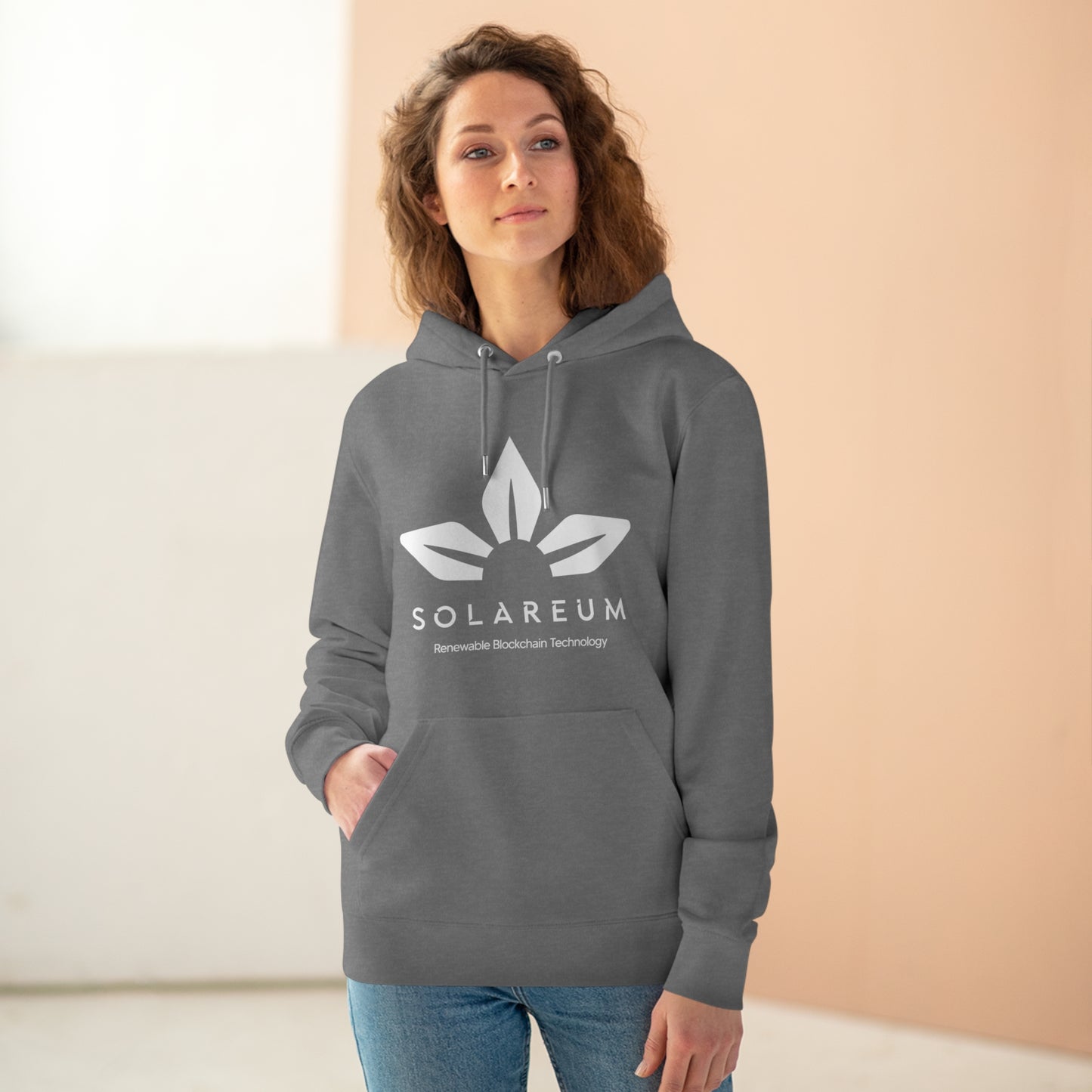 Organic Unisex Cruiser White Logo Hoodie