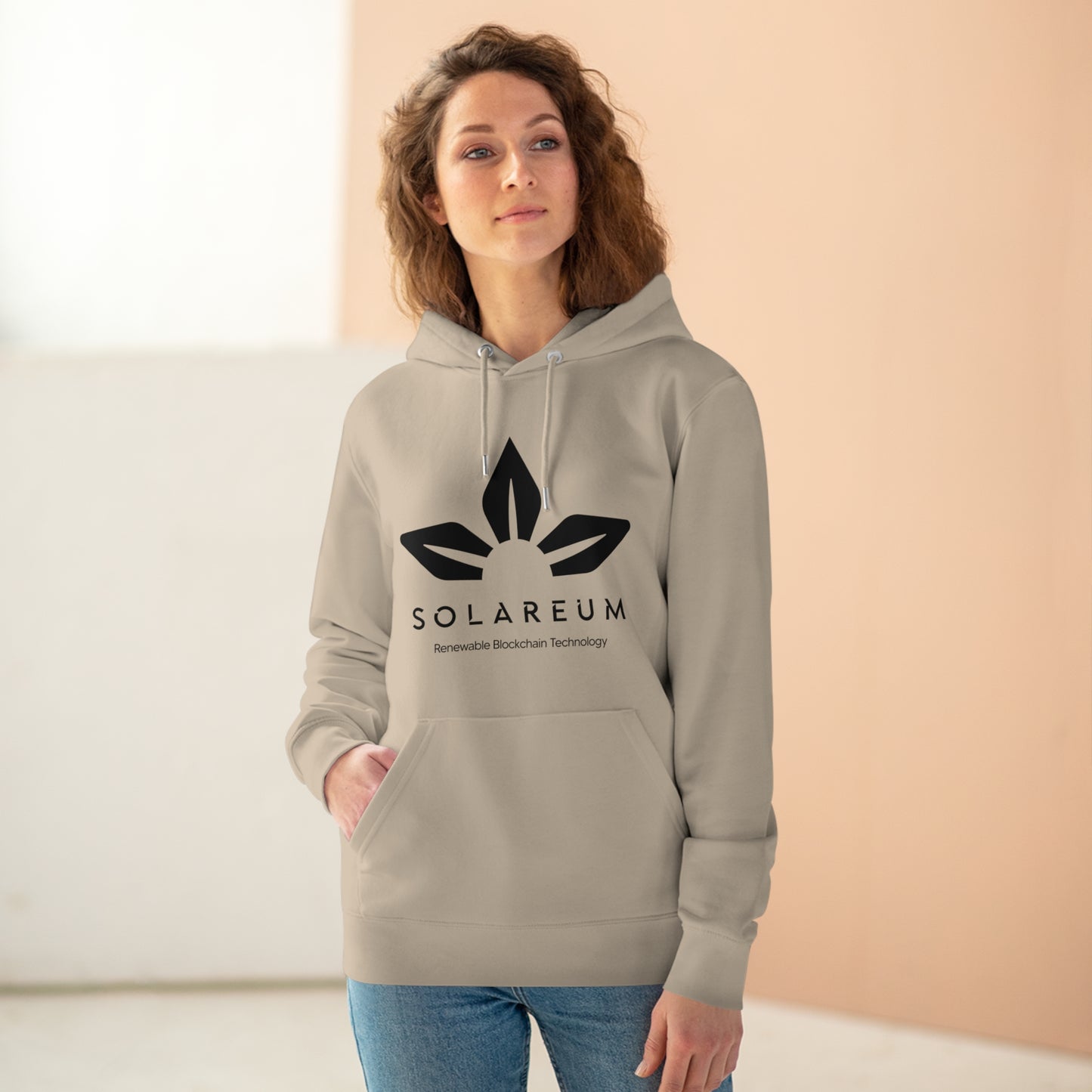 Organic Unisex Cruiser Black Logo Hoodie