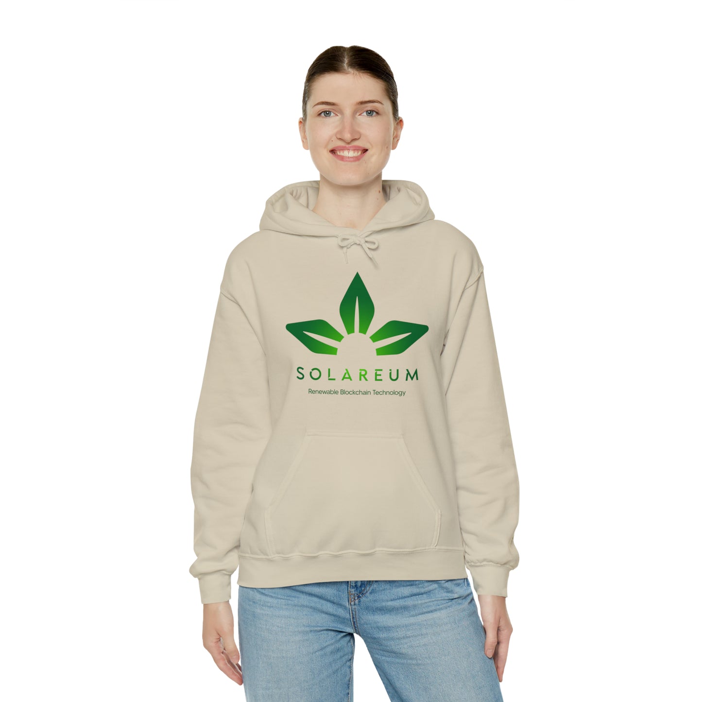 Unisex Heavy Blend™ Hooded, Green Logo, Sweatshirt