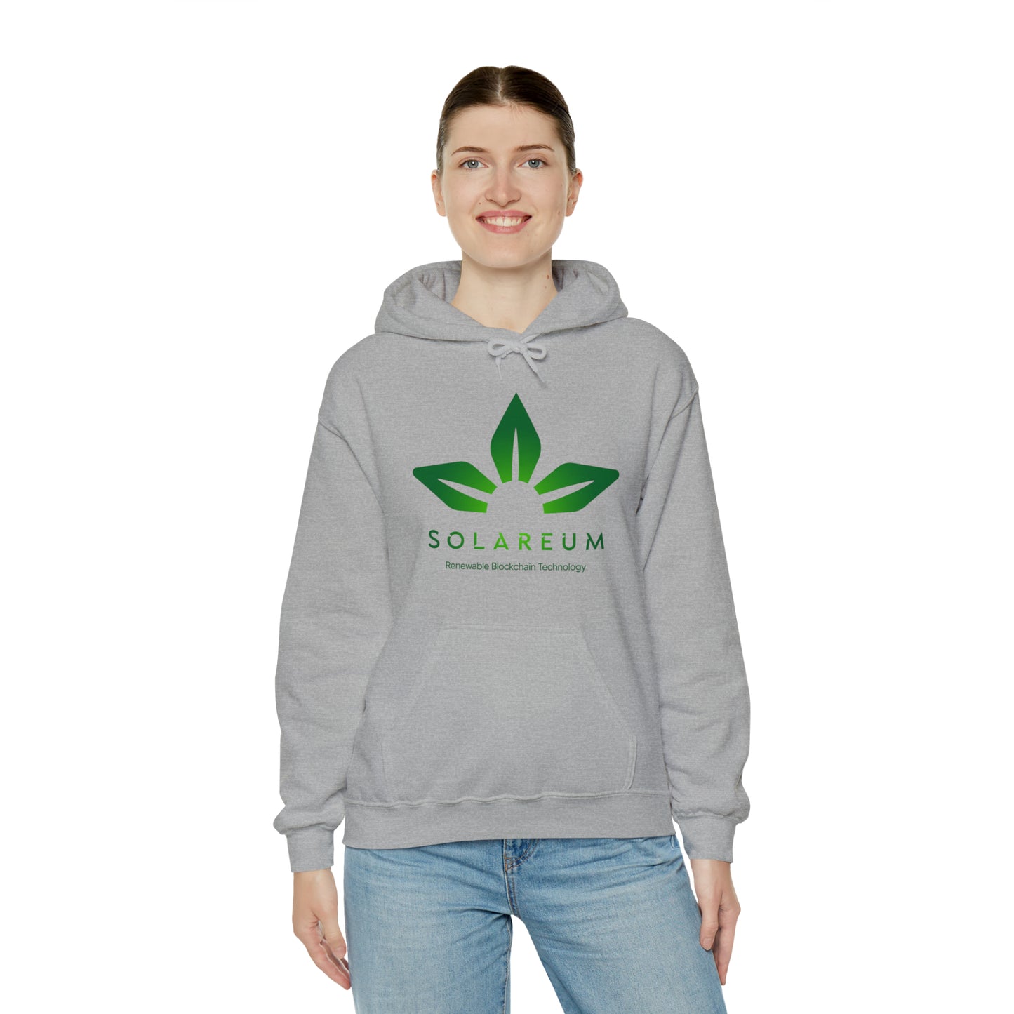 Unisex Heavy Blend™ Hooded, Green Logo, Sweatshirt