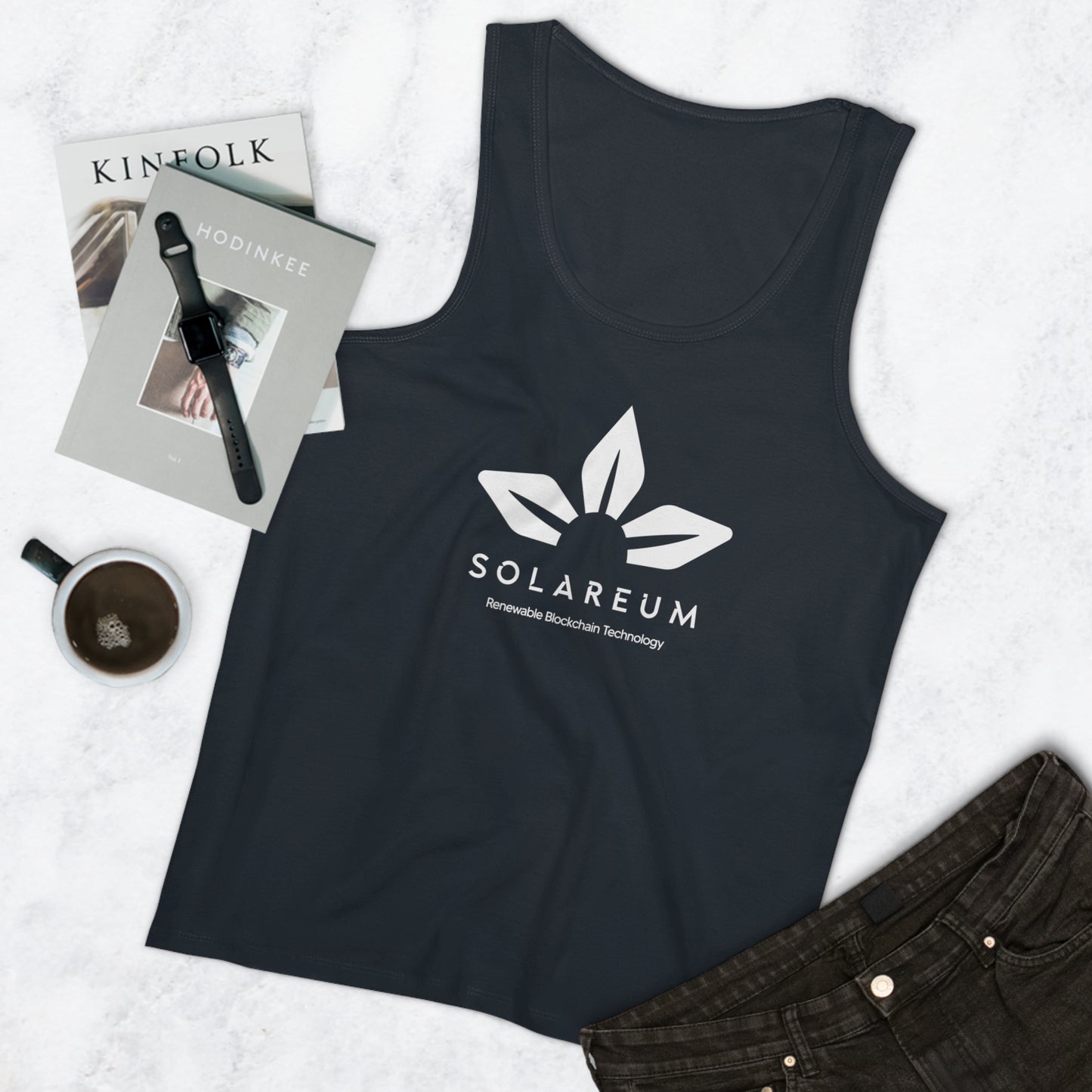 Men's Specter White Logo Tank Top