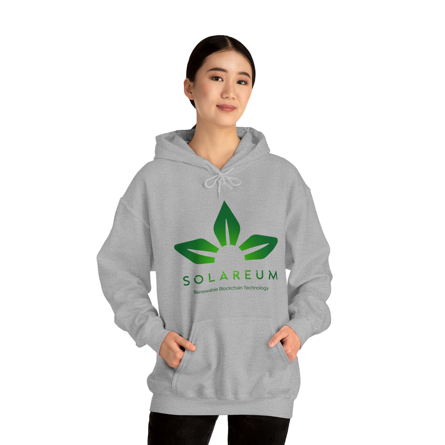 Unisex Heavy Blend™ Hooded, Green Logo, Sweatshirt