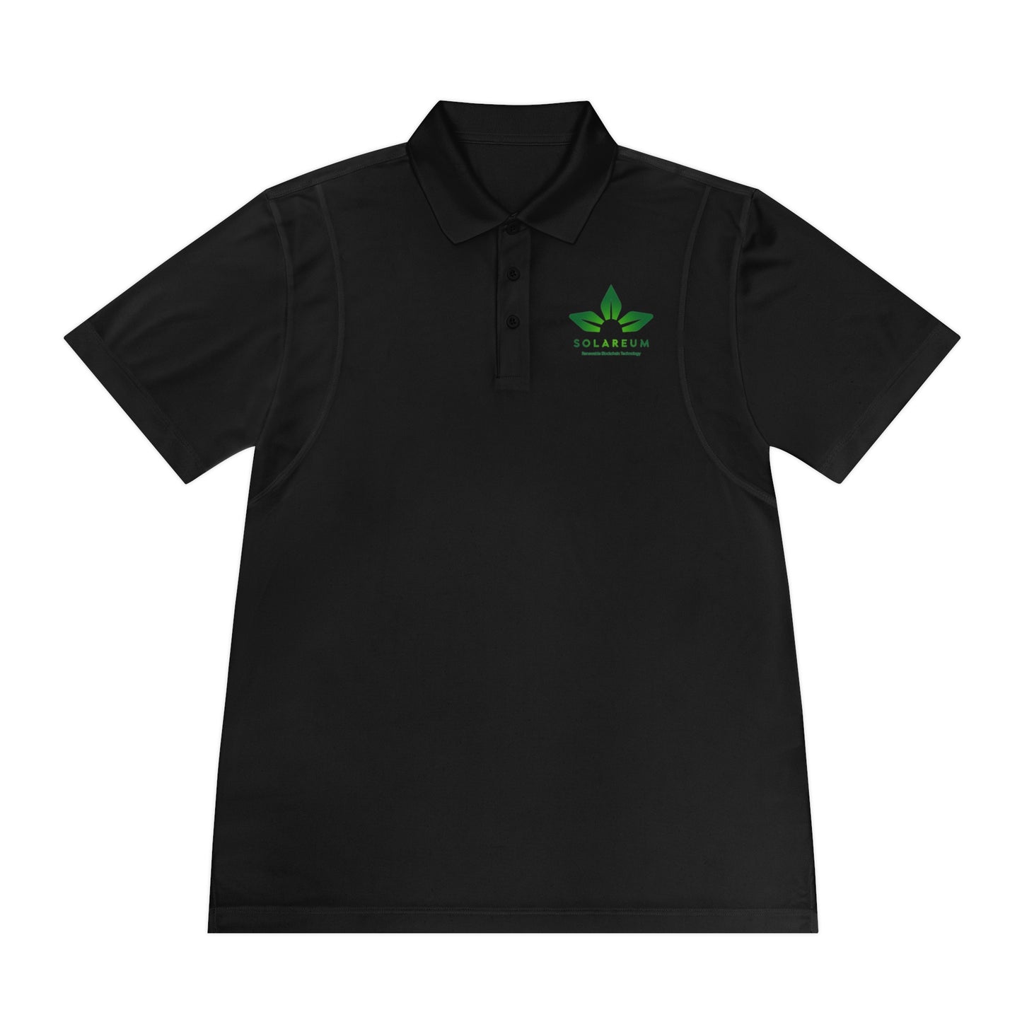 Men's Sport Pol, Green Logo Shirt