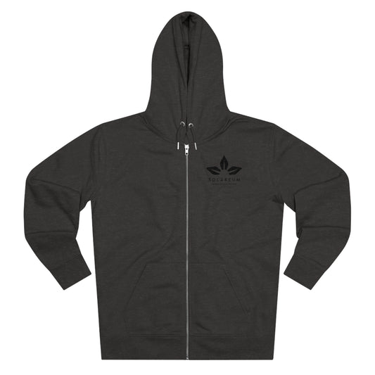 Dark, Men's Cultivator Black Logo Zip Hoodie