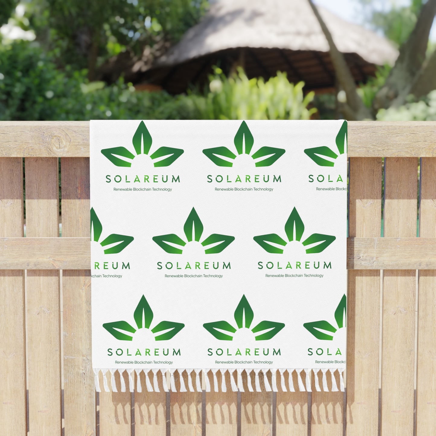 Boho Green Logo Beach Cloth