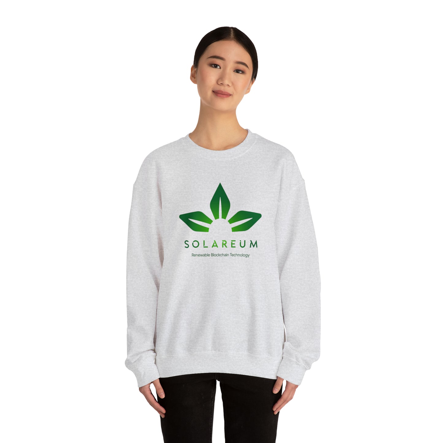 Unisex Heavy Blend™ Crewneck Green Logo Sweatshirt