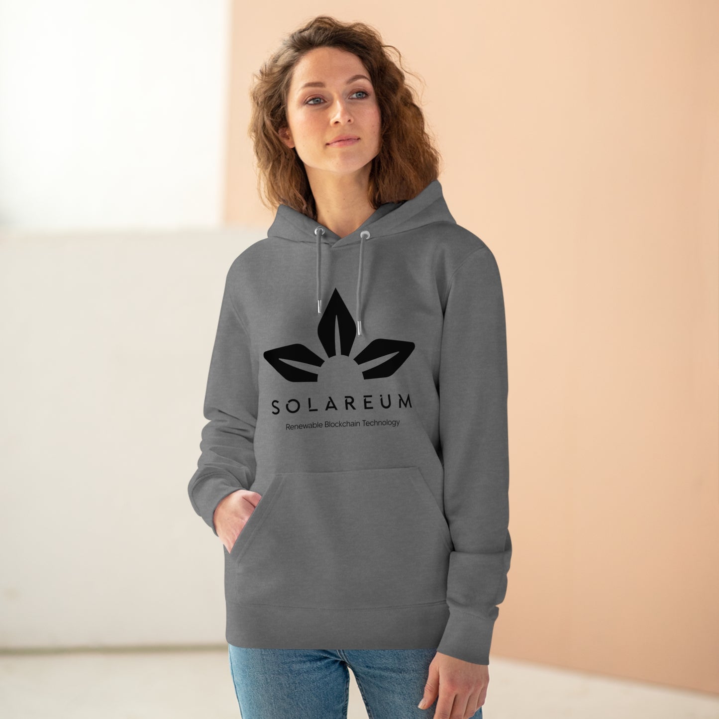 Organic Unisex Cruiser Black Logo Hoodie